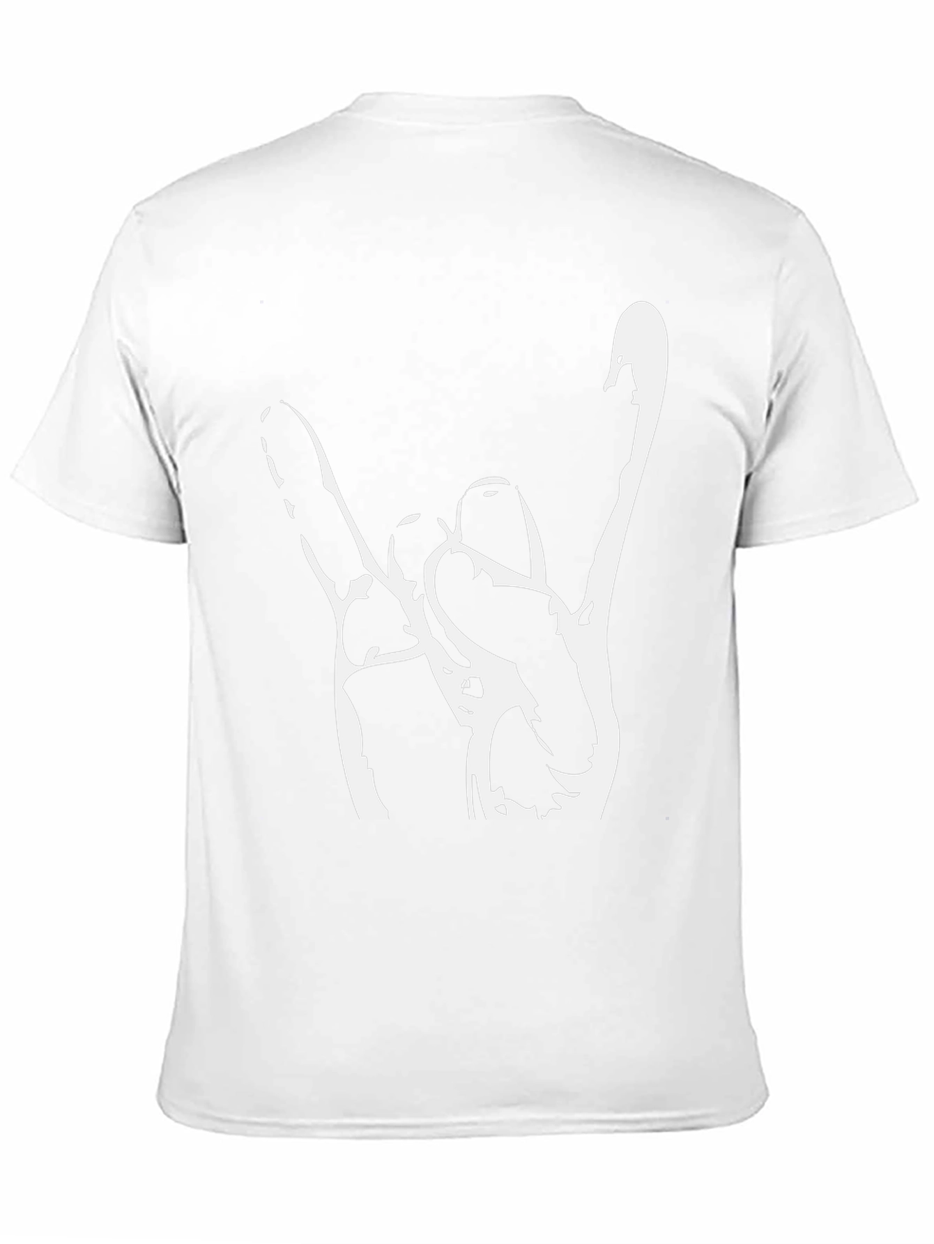 Rock On Hand Graphic Tee - Black Cotton T-Shirt