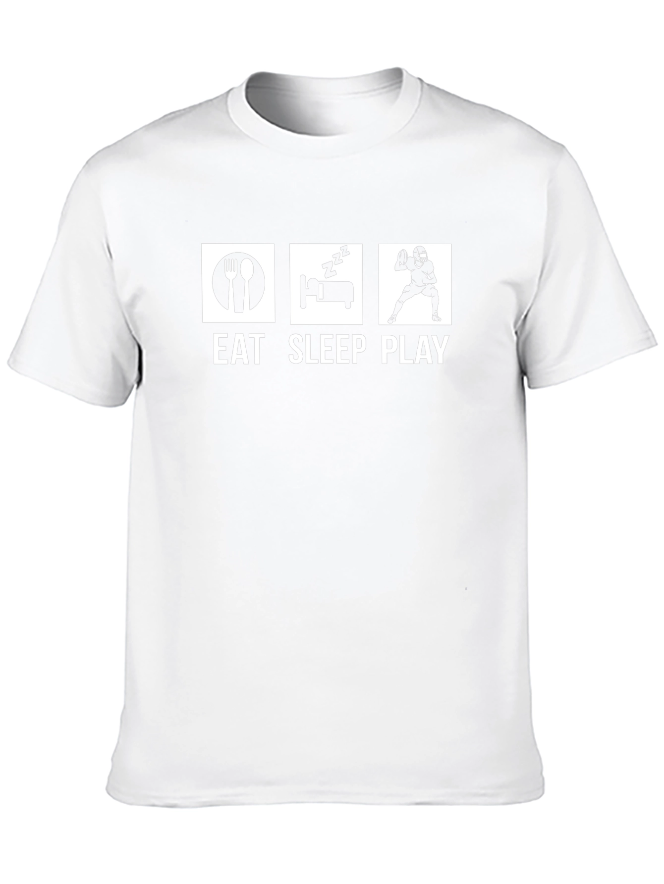 Eat Sleep Play Graphic Tee - Black Cotton T-Shirt