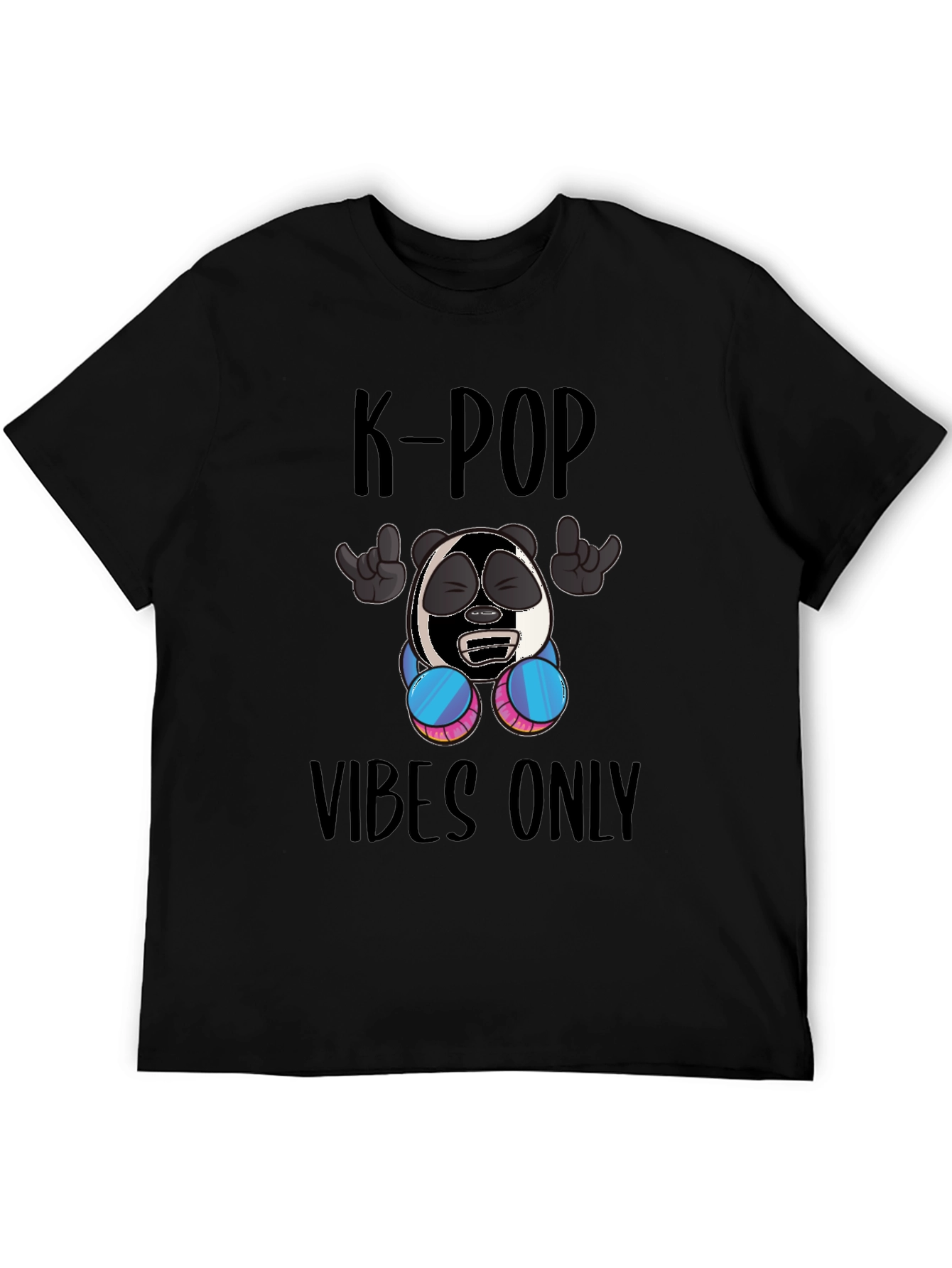 K-Pop Vibes Only Graphic Tee - Fun Style