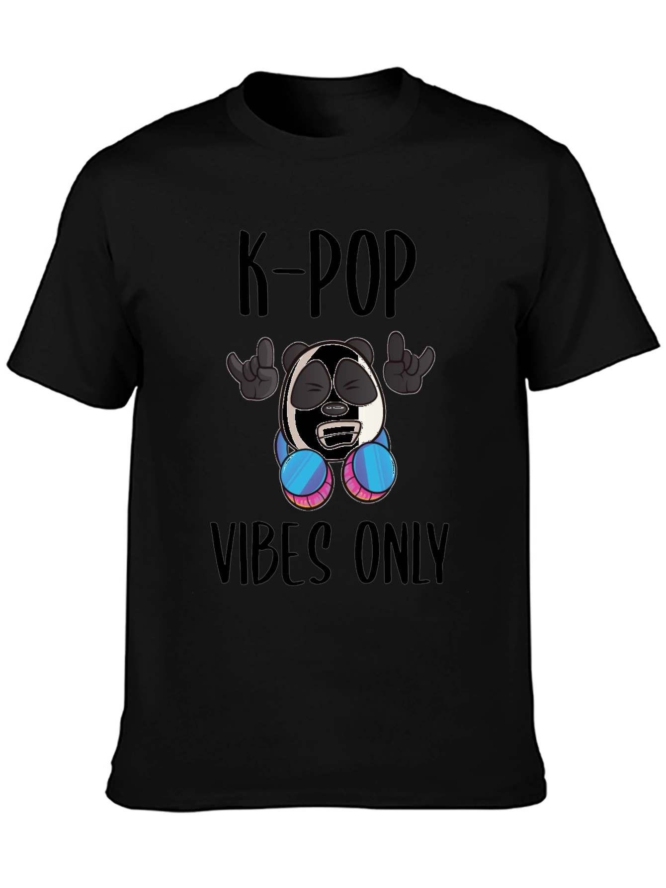K-Pop Vibes Only Graphic Tee - Fun Style