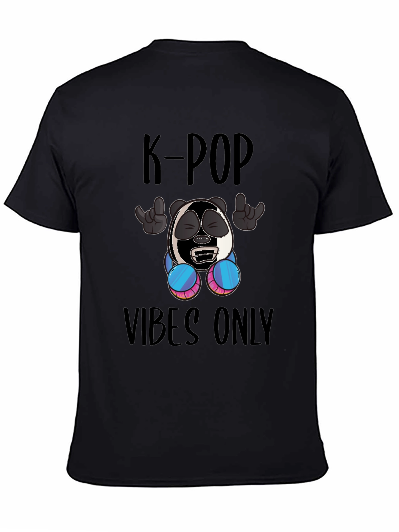 K-Pop Vibes Only Graphic Tee - Fun Style