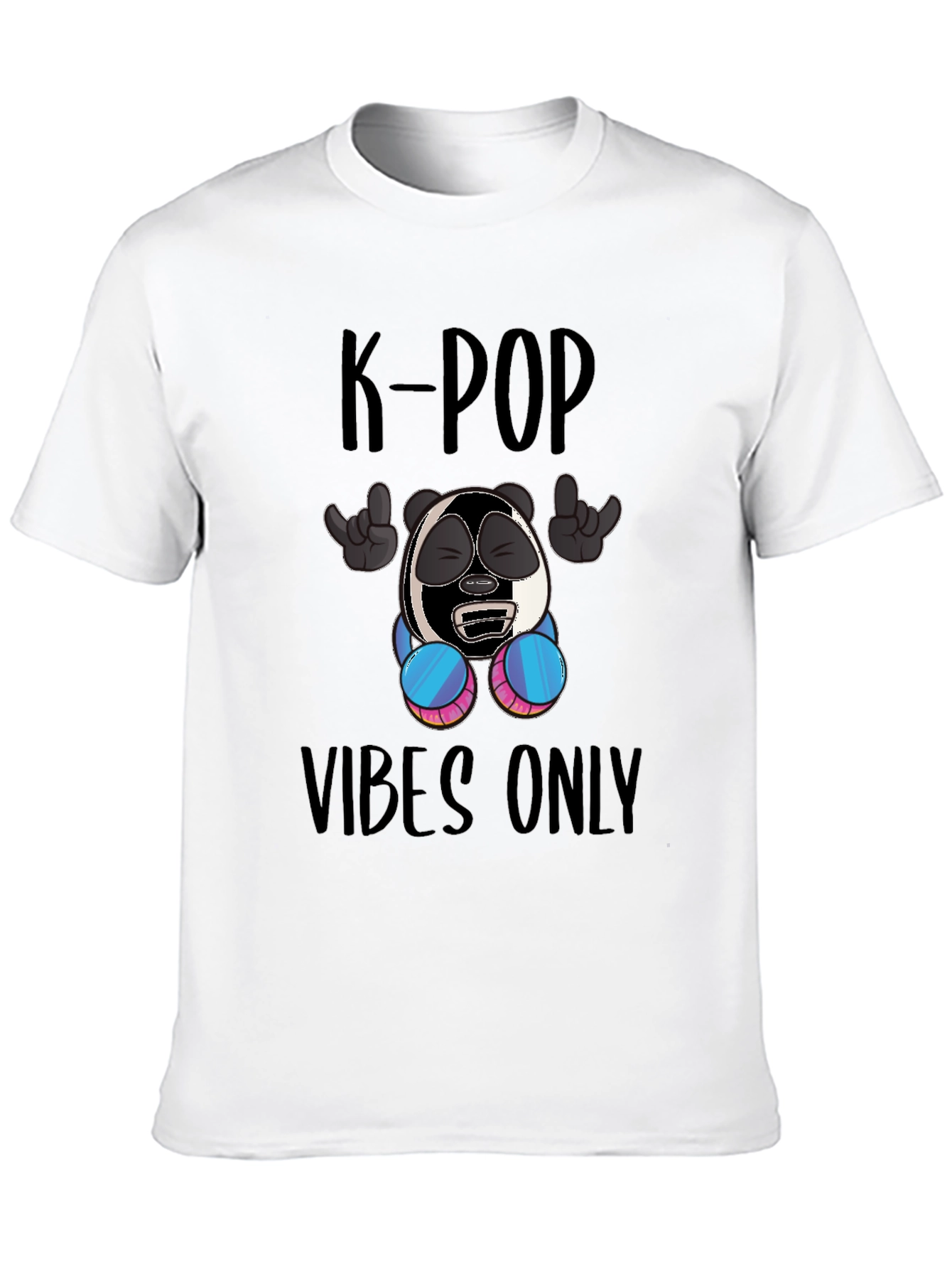 K-Pop Vibes Only Graphic Tee - Fun Style
