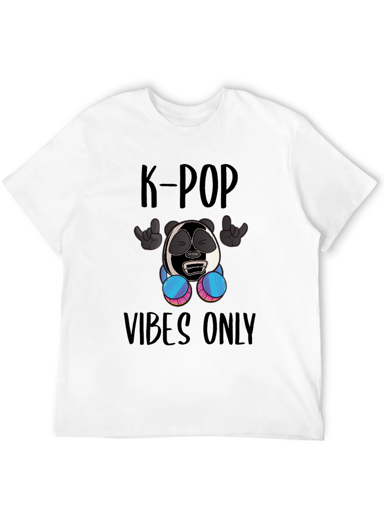 K-Pop Vibes Only Graphic Tee - Fun Style