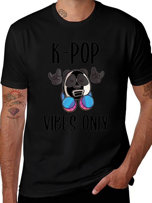 K-Pop Vibes Only Graphic Tee - Fun Style