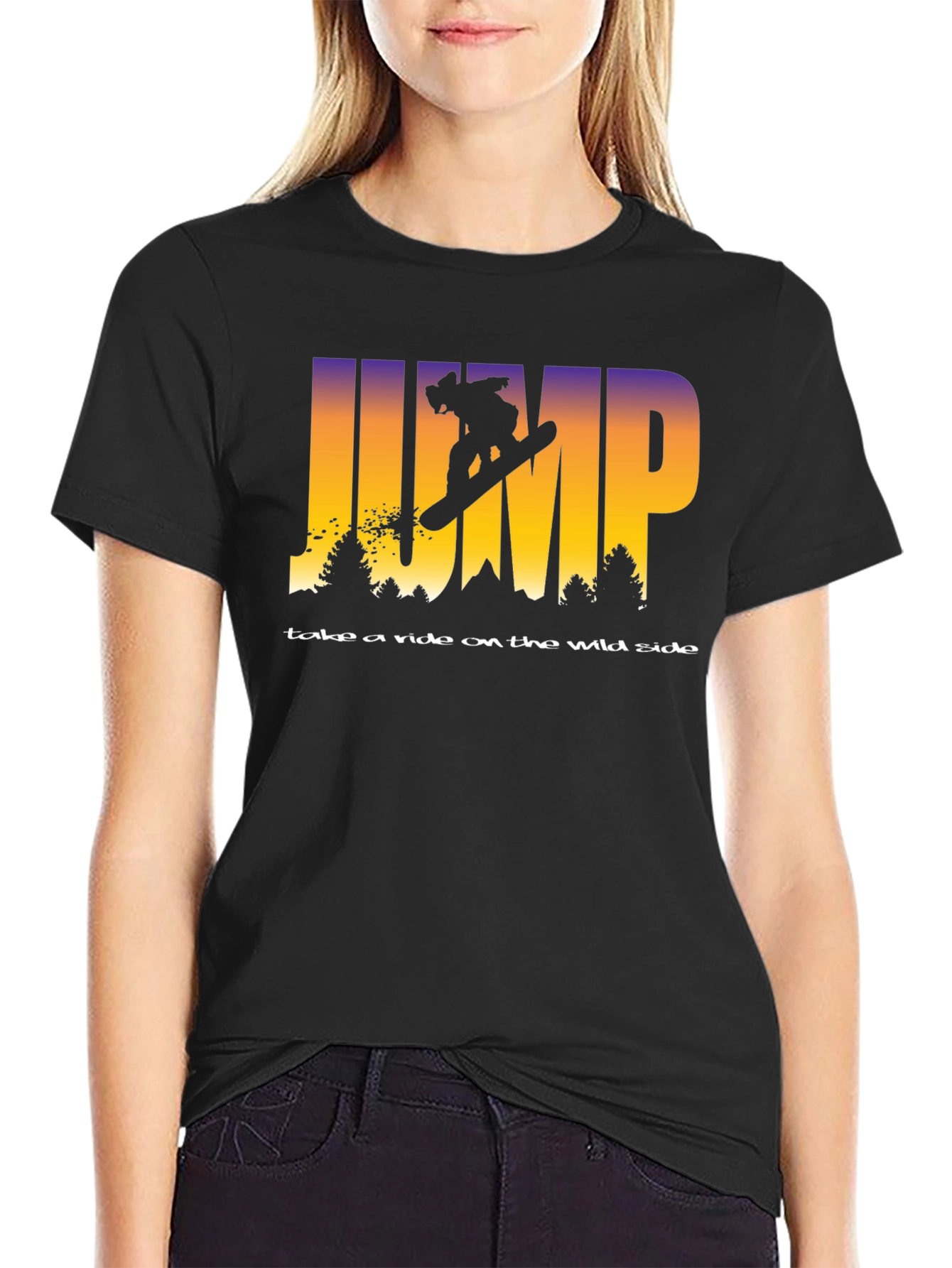 Jump Snowboarder Graphic Tee - Wild Side Ride
