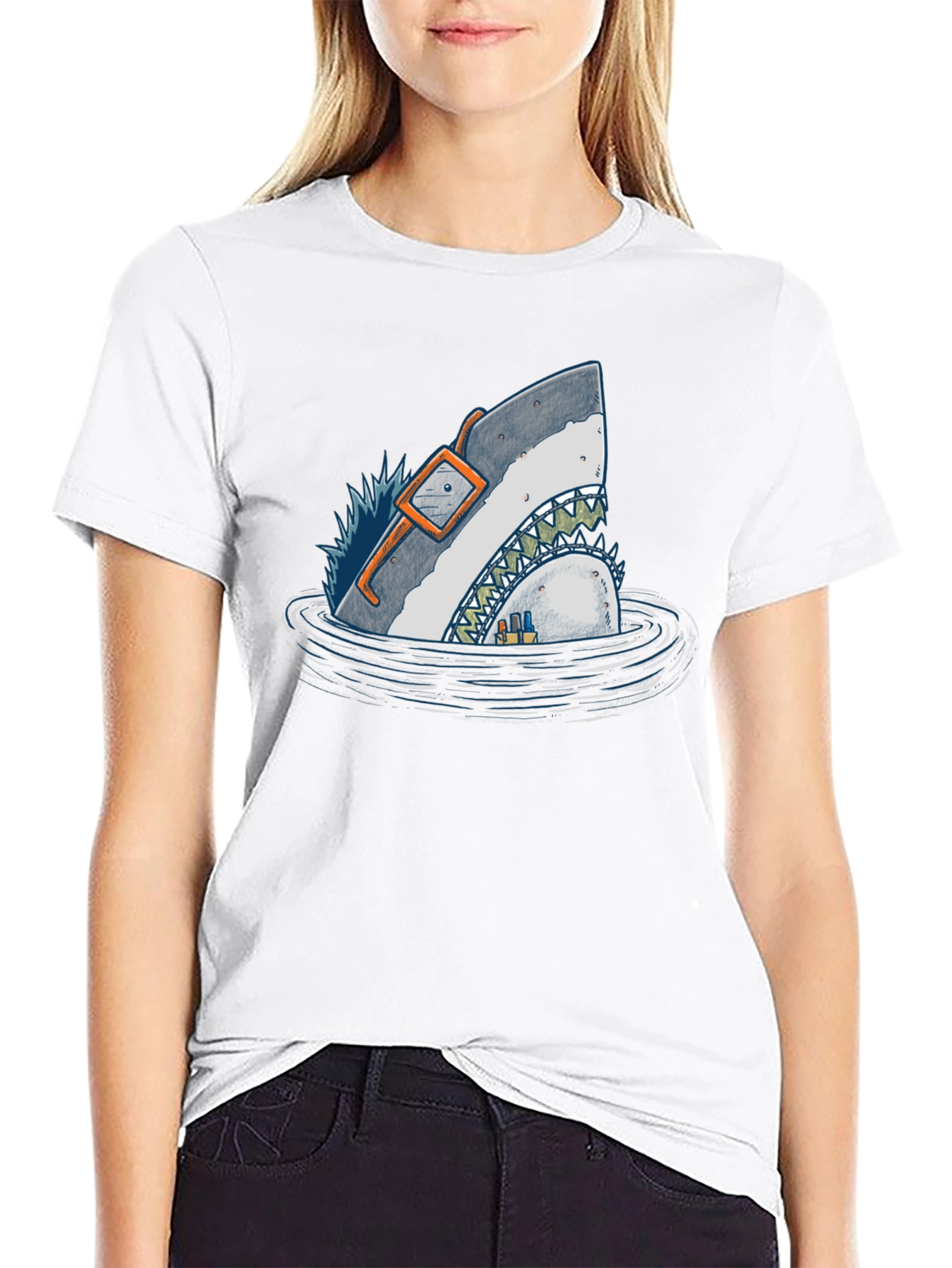 Shark in Water Graphic T-Shirt - Unique Design