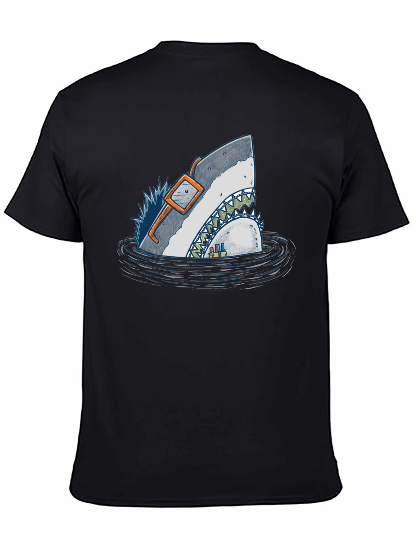 Shark in Water Graphic T-Shirt - Unique Design
