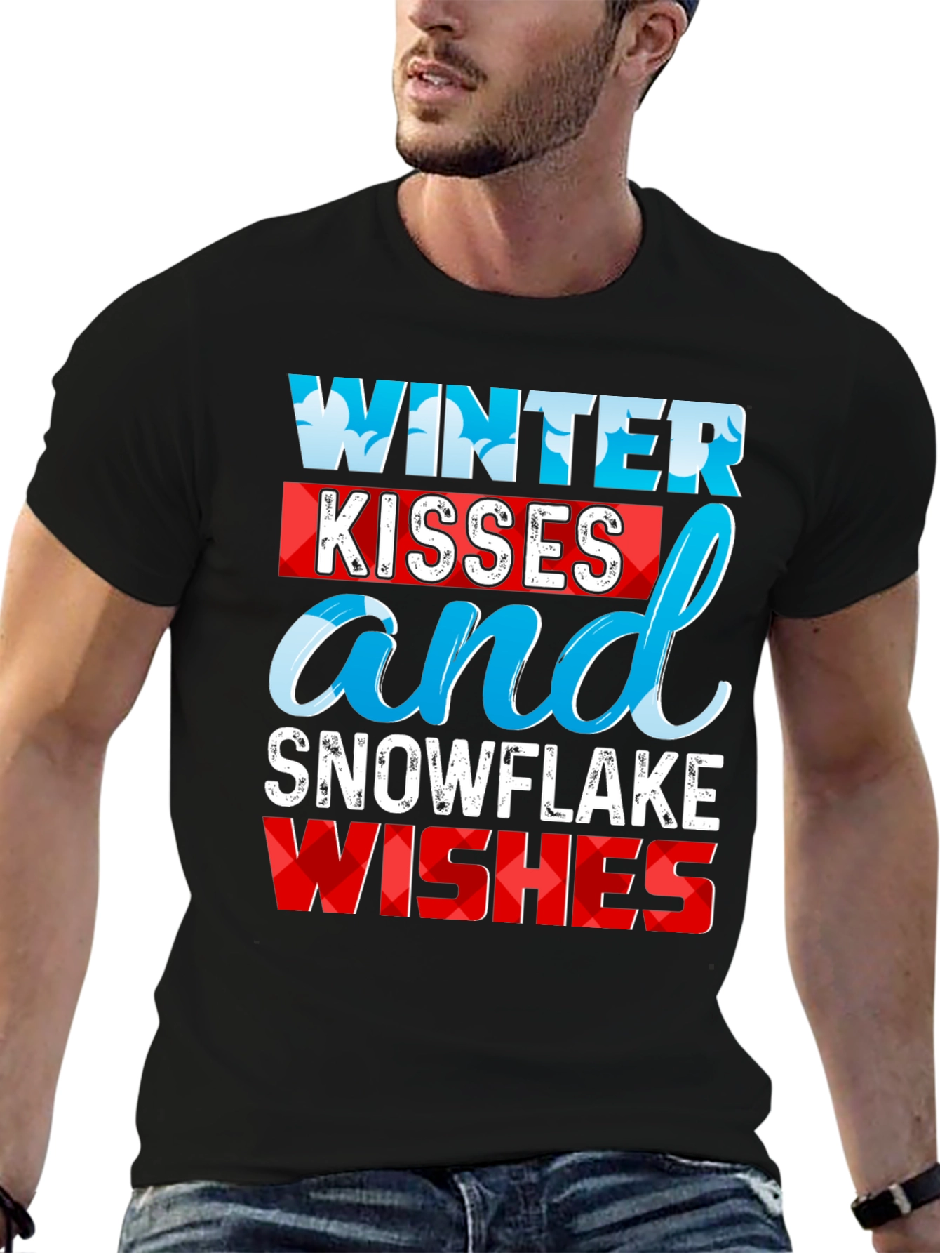 Winter Kisses Snowflake Wishes Graphic Tee