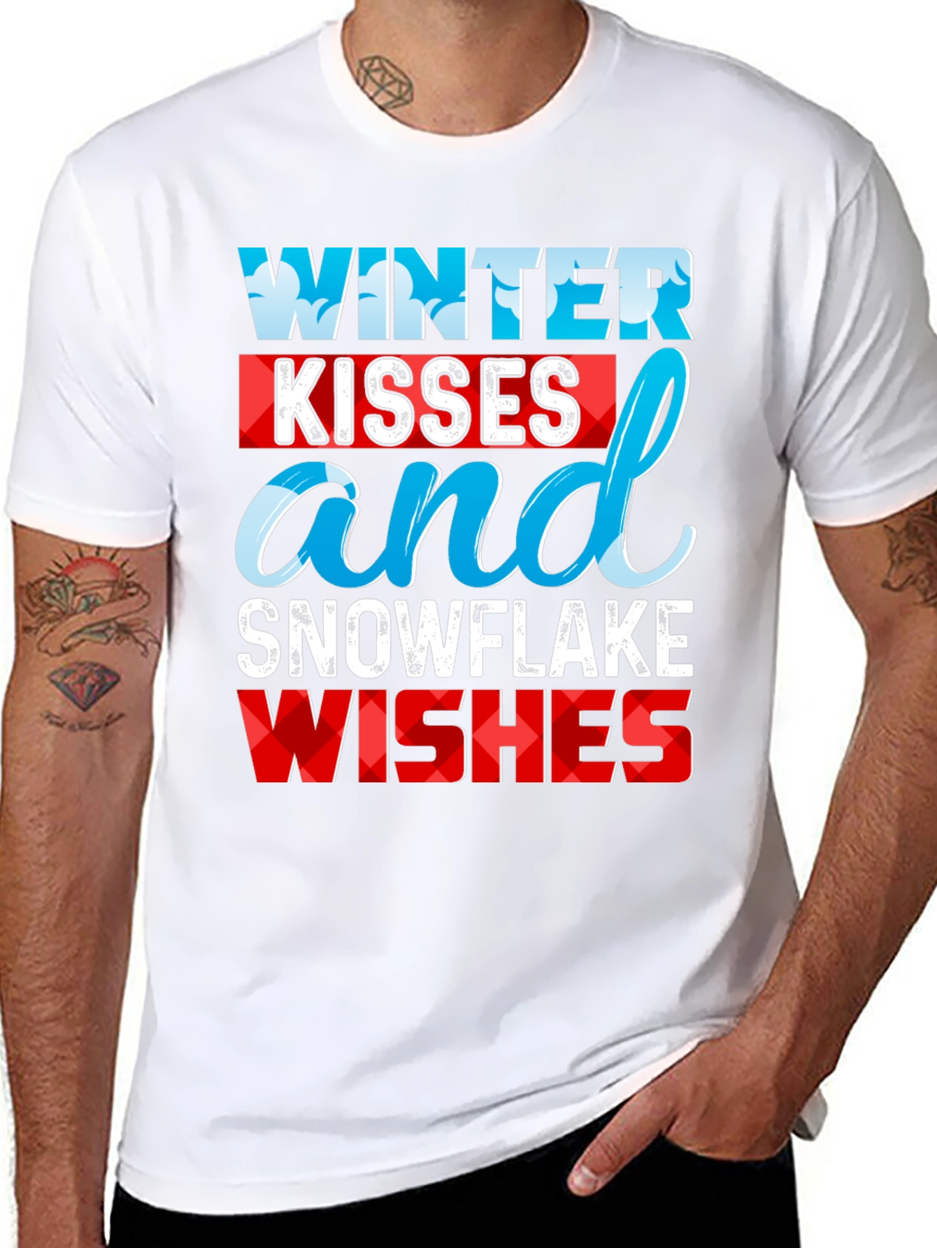 Winter Kisses Snowflake Wishes Graphic Tee