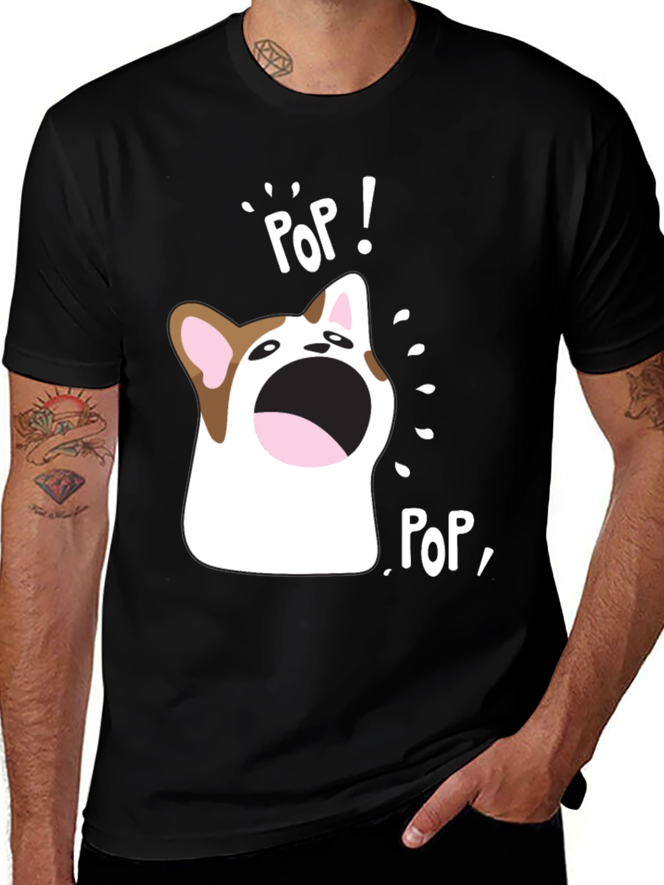 Pop Cat Meme T-Shirt Funny Pet Tee