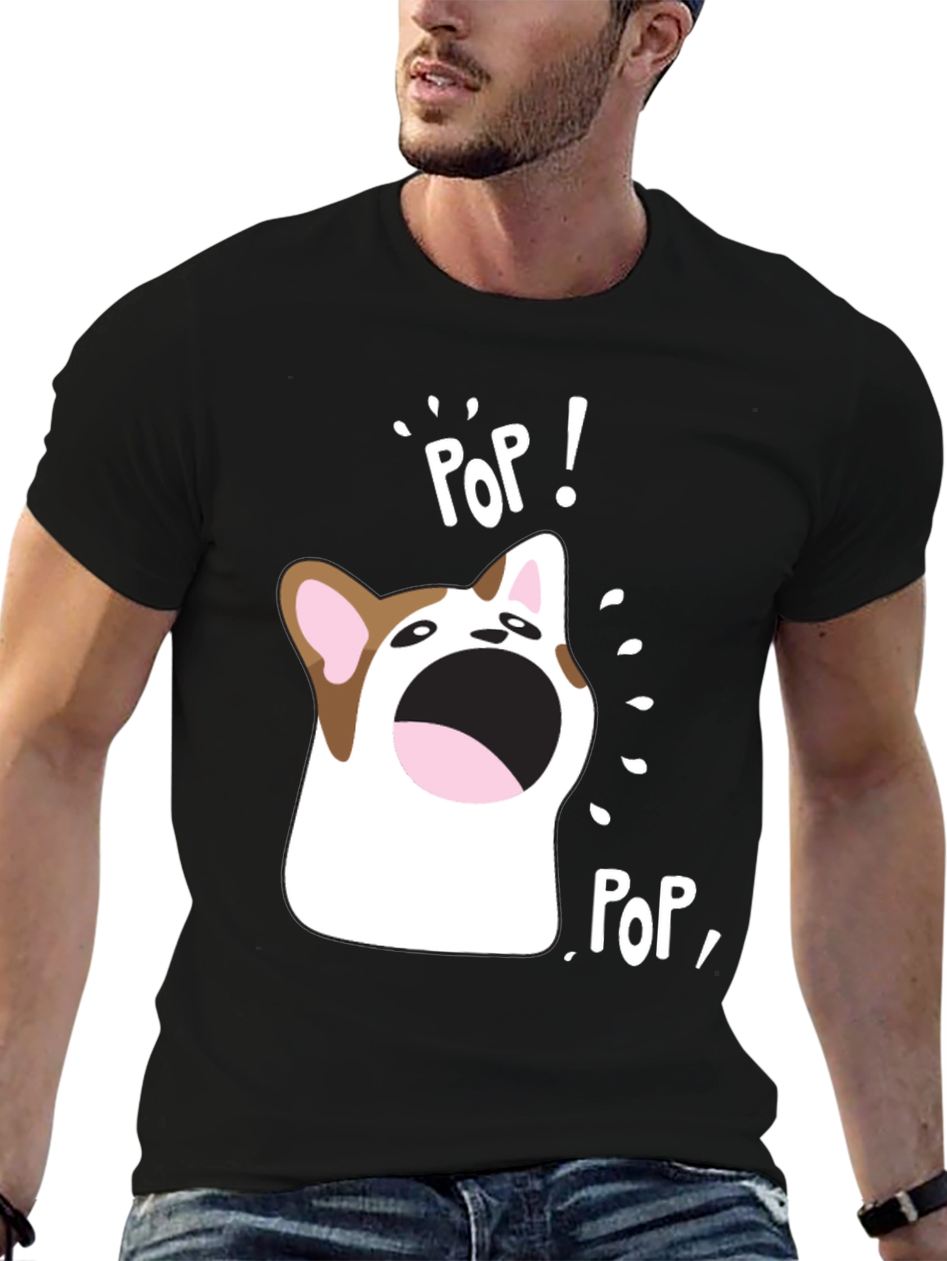 Pop Cat Meme T-Shirt Funny Pet Tee
