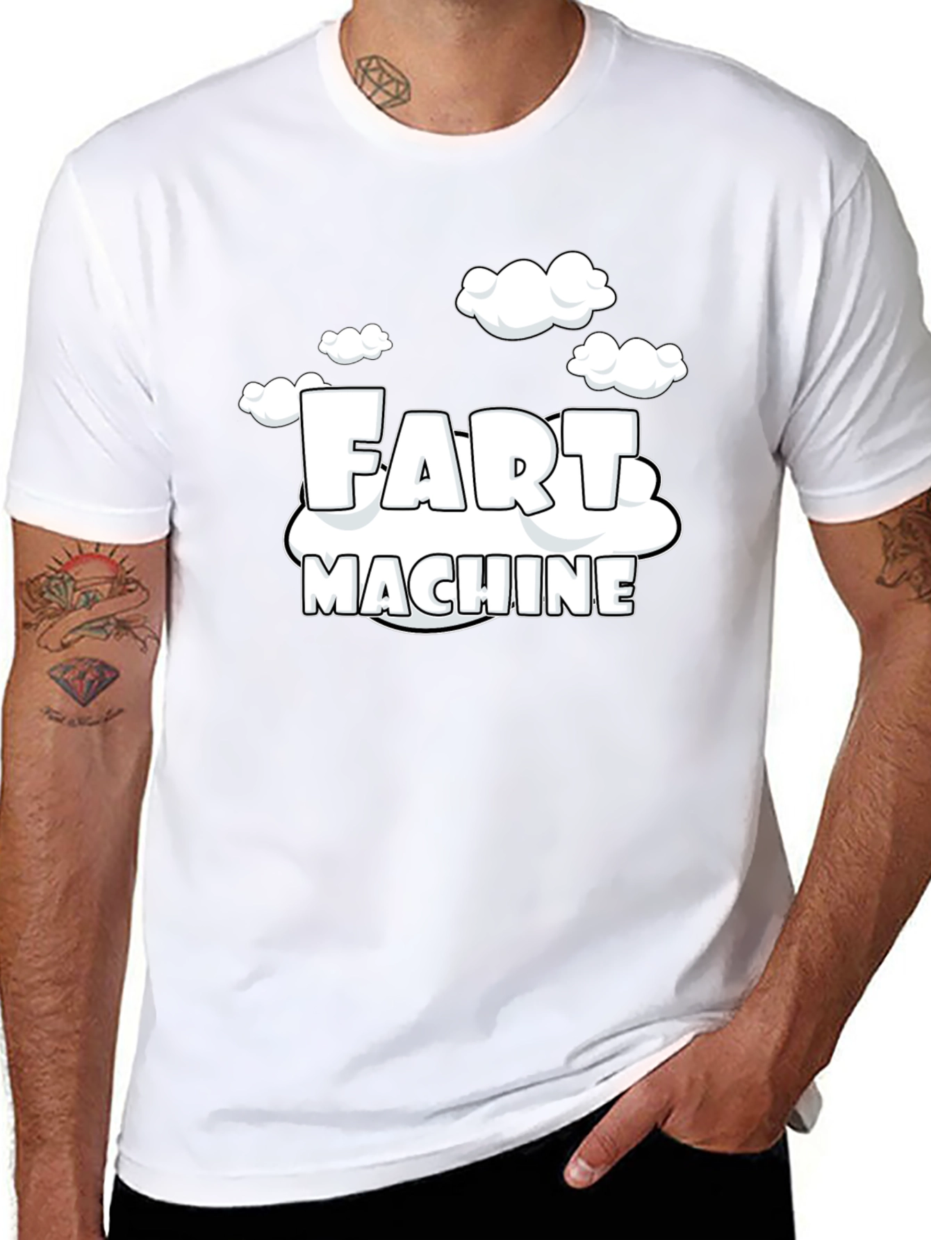 Fart Machine Black T-Shirt Funny Offensive Joke Graphic Tee