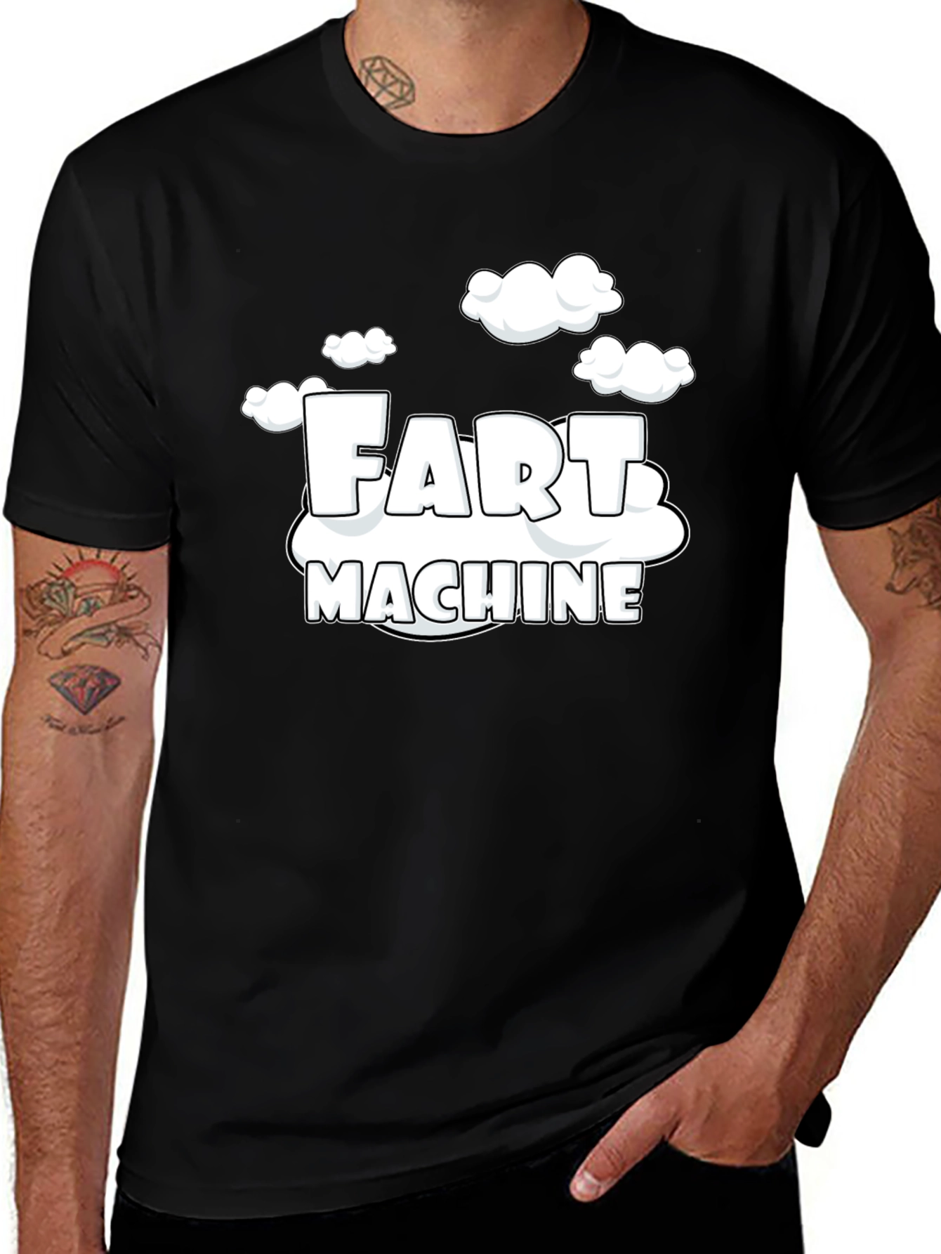 Fart Machine Black T-Shirt Funny Offensive Joke Graphic Tee