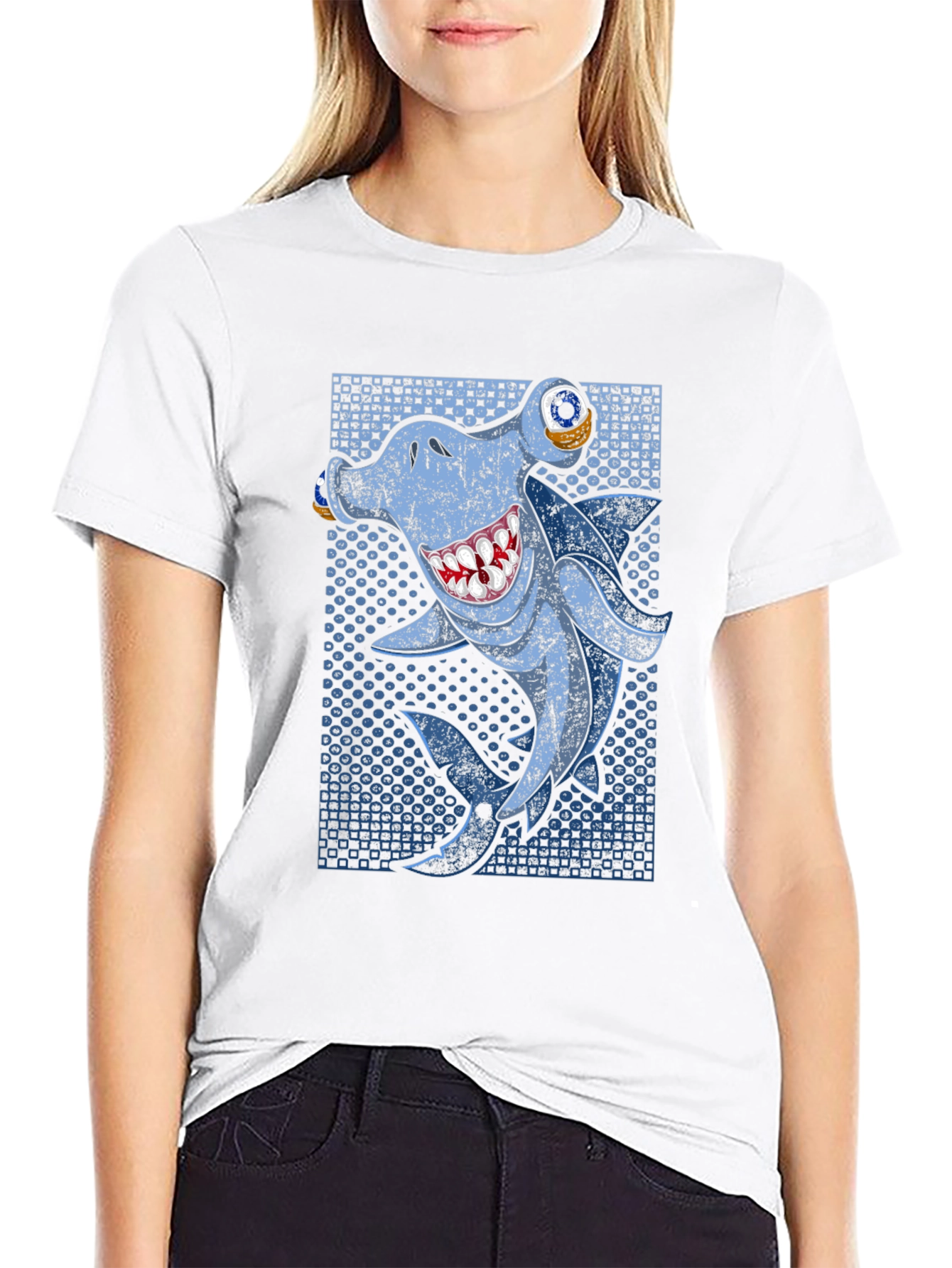 Hammerhead Shark Graphic Tee - Mens Black T-Shirt