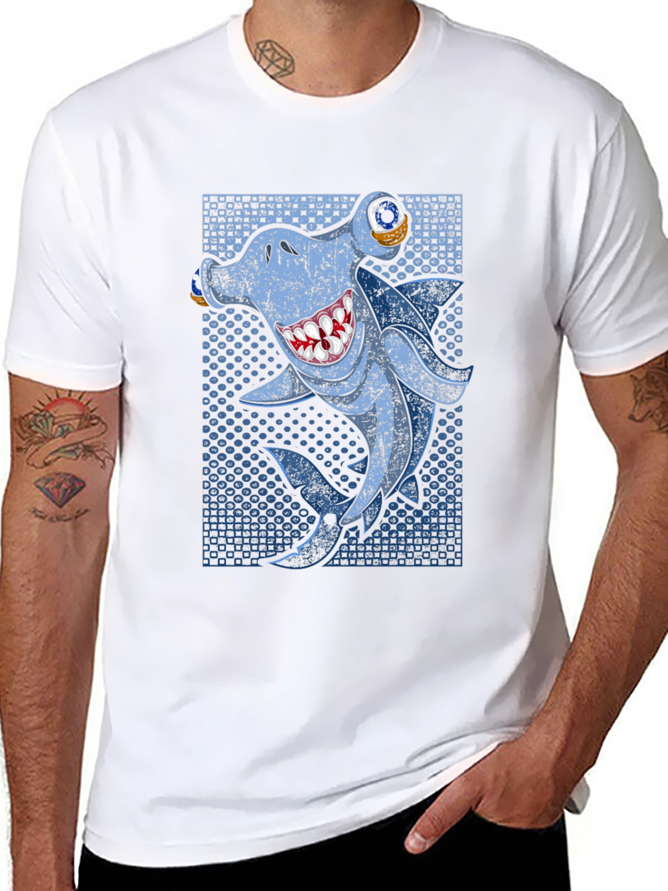 Hammerhead Shark Graphic Tee - Mens Black T-Shirt