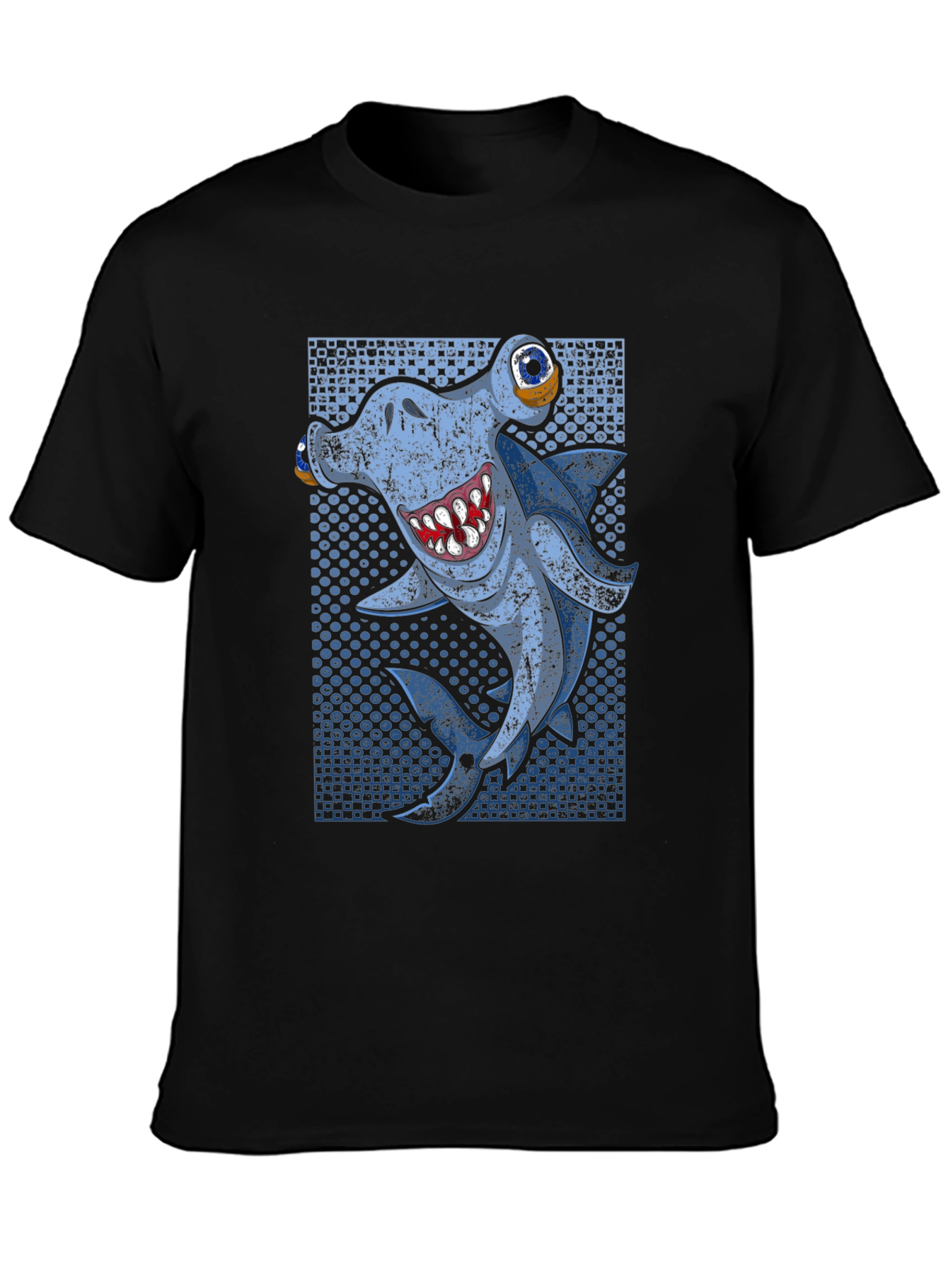 Hammerhead Shark Graphic Tee - Mens Black T-Shirt