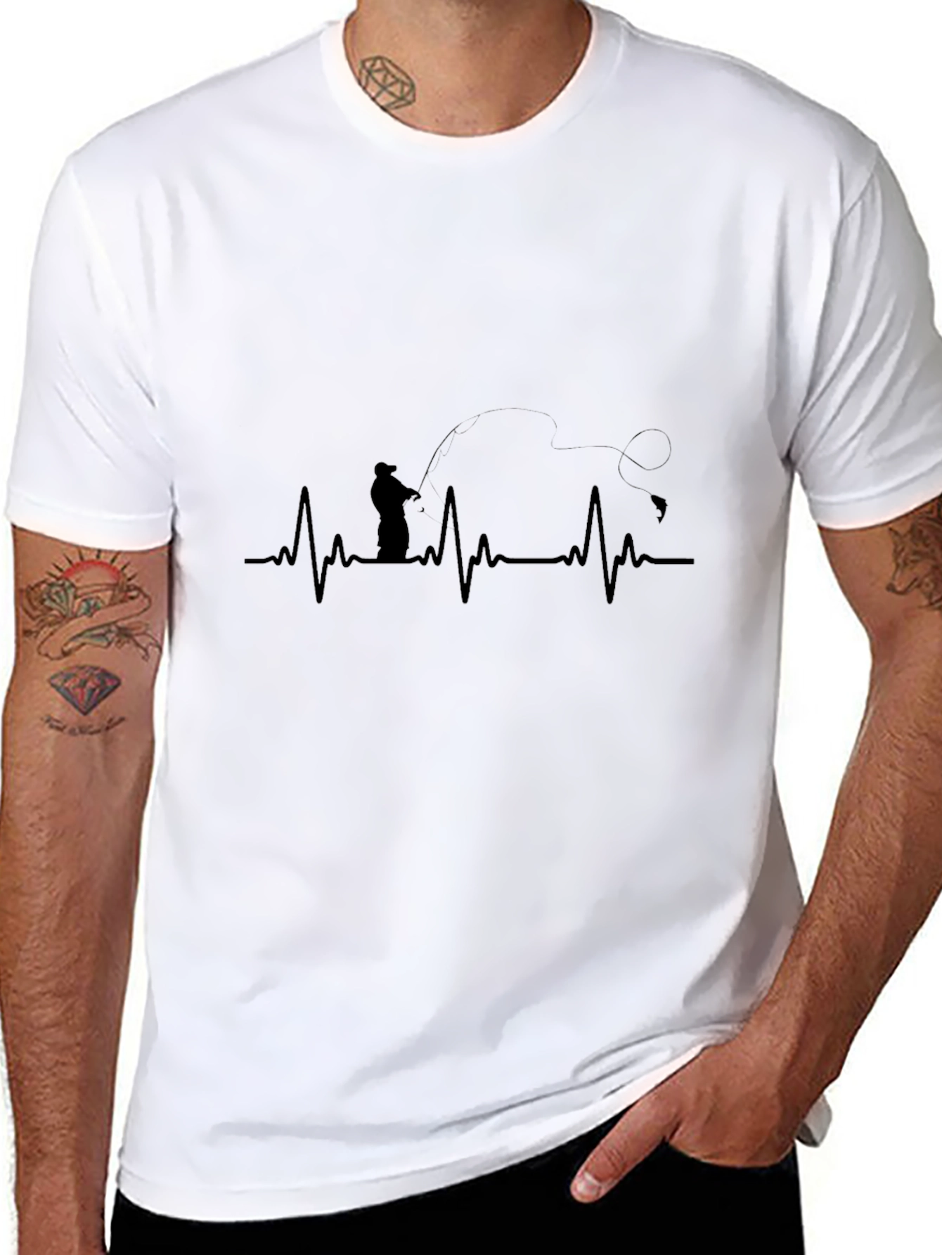Fishing Heartbeat Tee - Anglers Passion