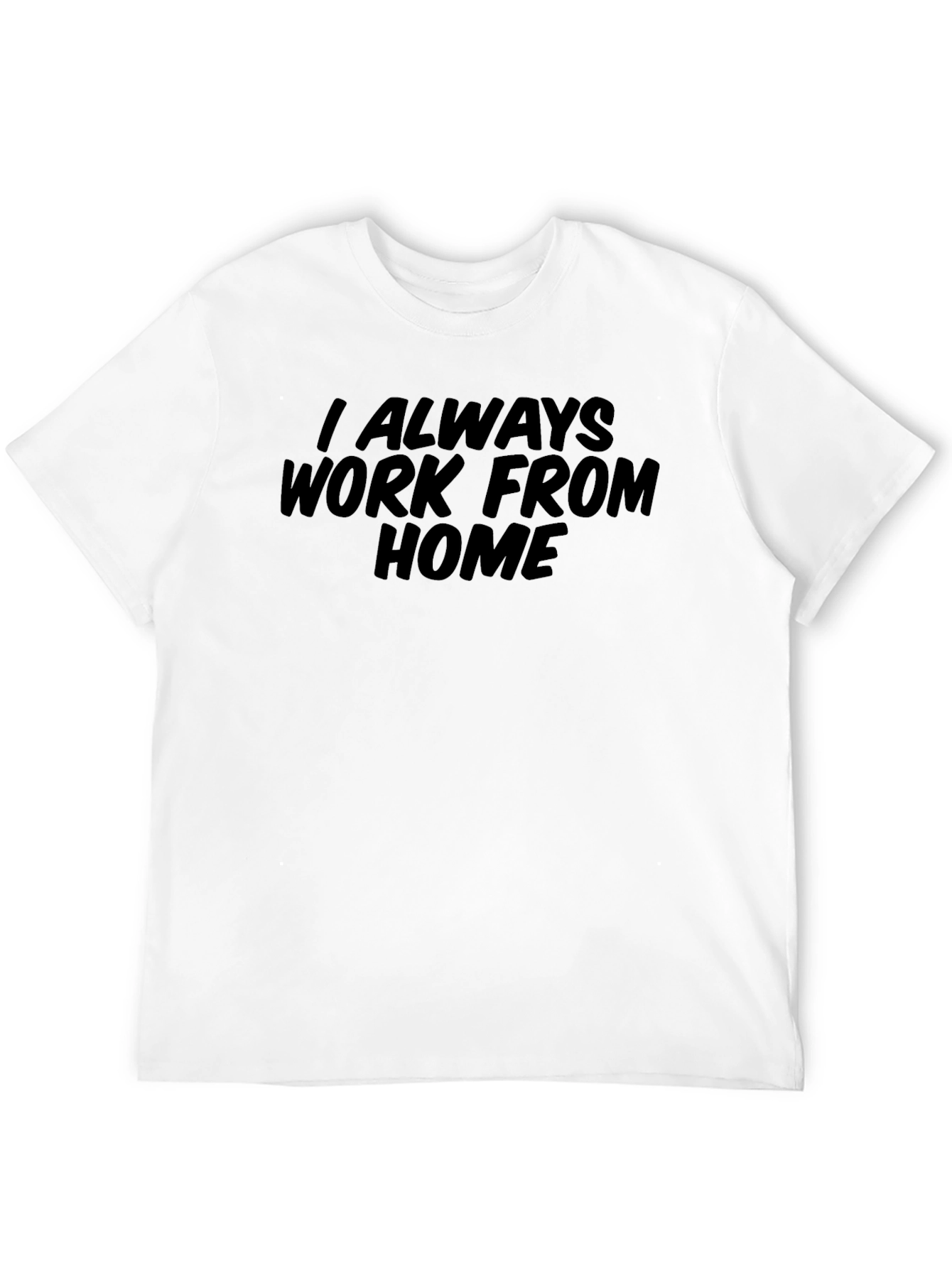 Work From Home Black Graphic Tee