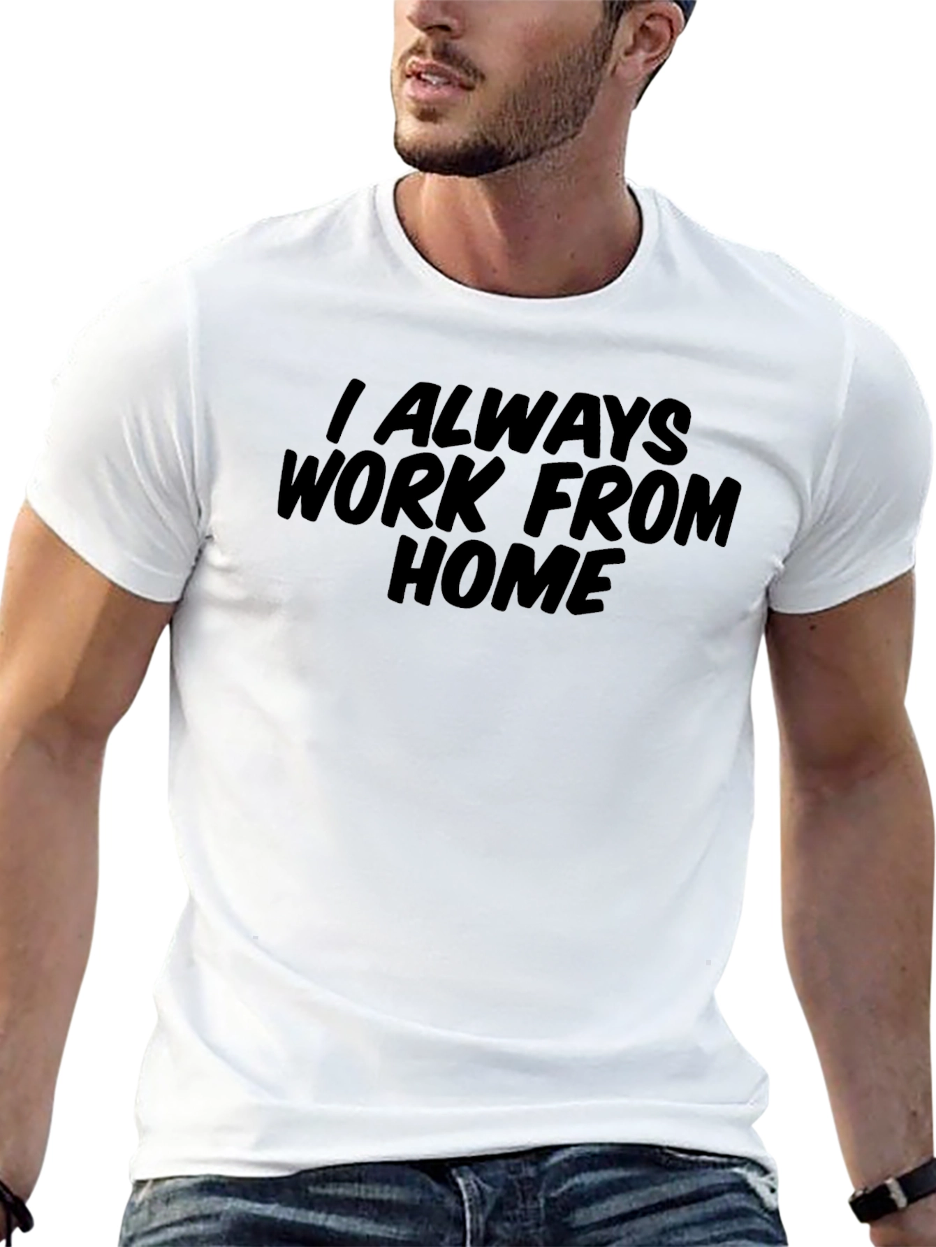 Work From Home Black Graphic Tee