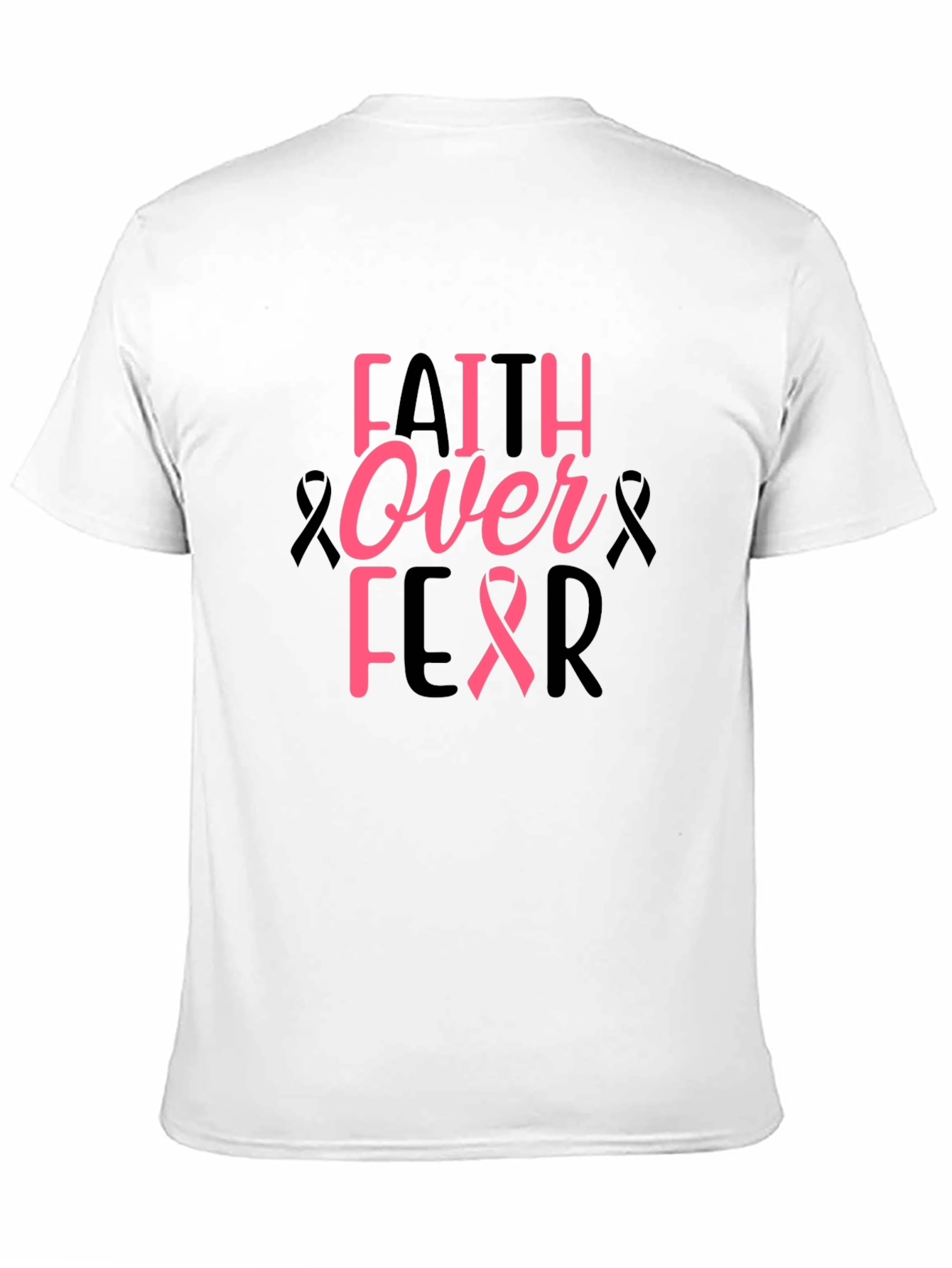 Faith Over Fear Graphic Tee - Breast Cancer Awareness