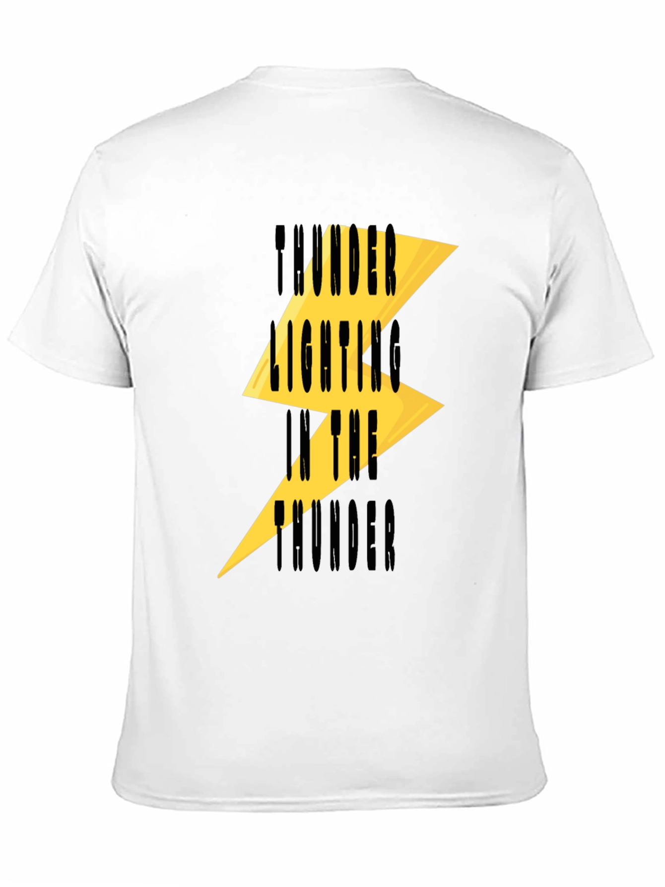 Thunder Lighting Printed Black T-Shirt
