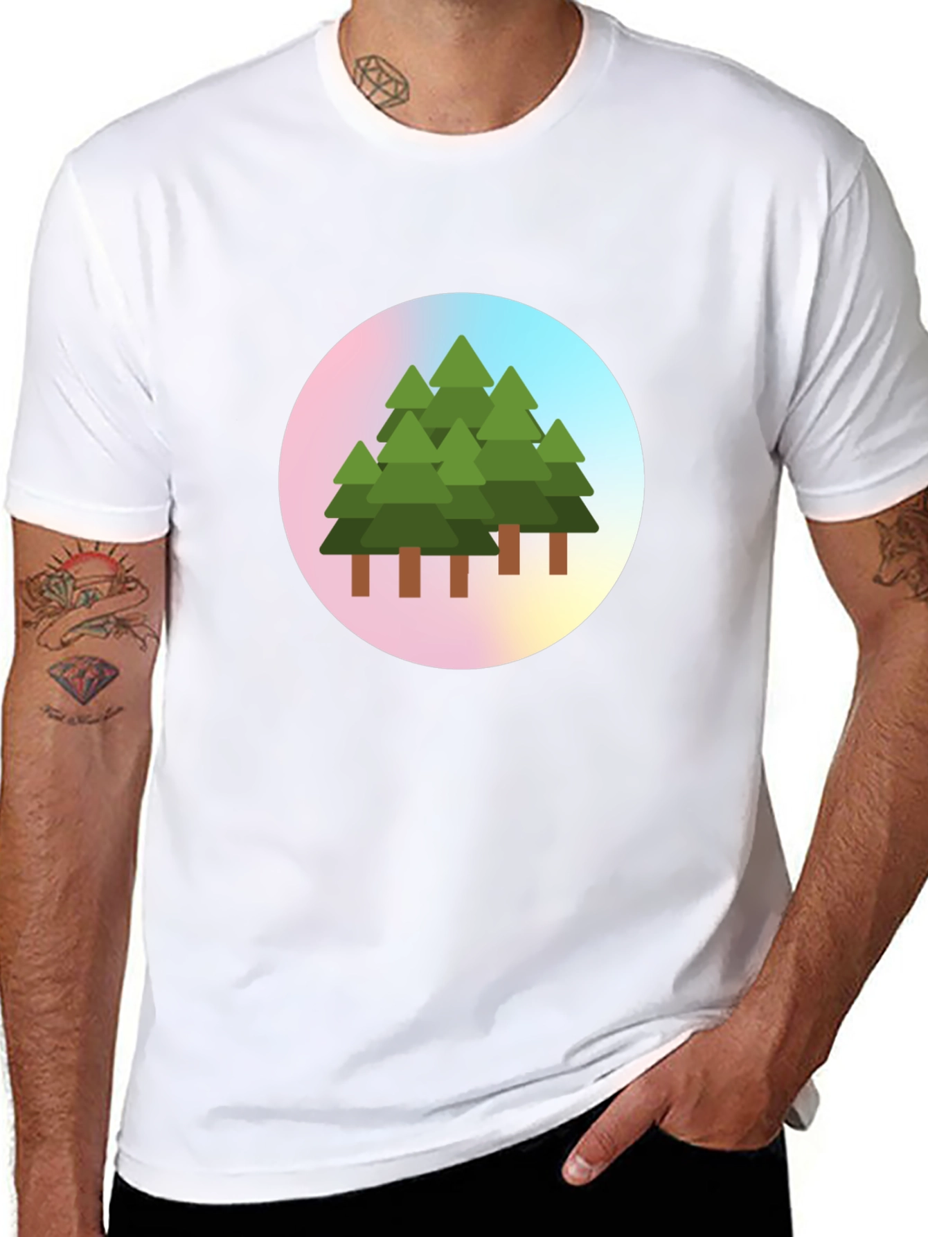 Nature Trees Graphic Print T-Shirt