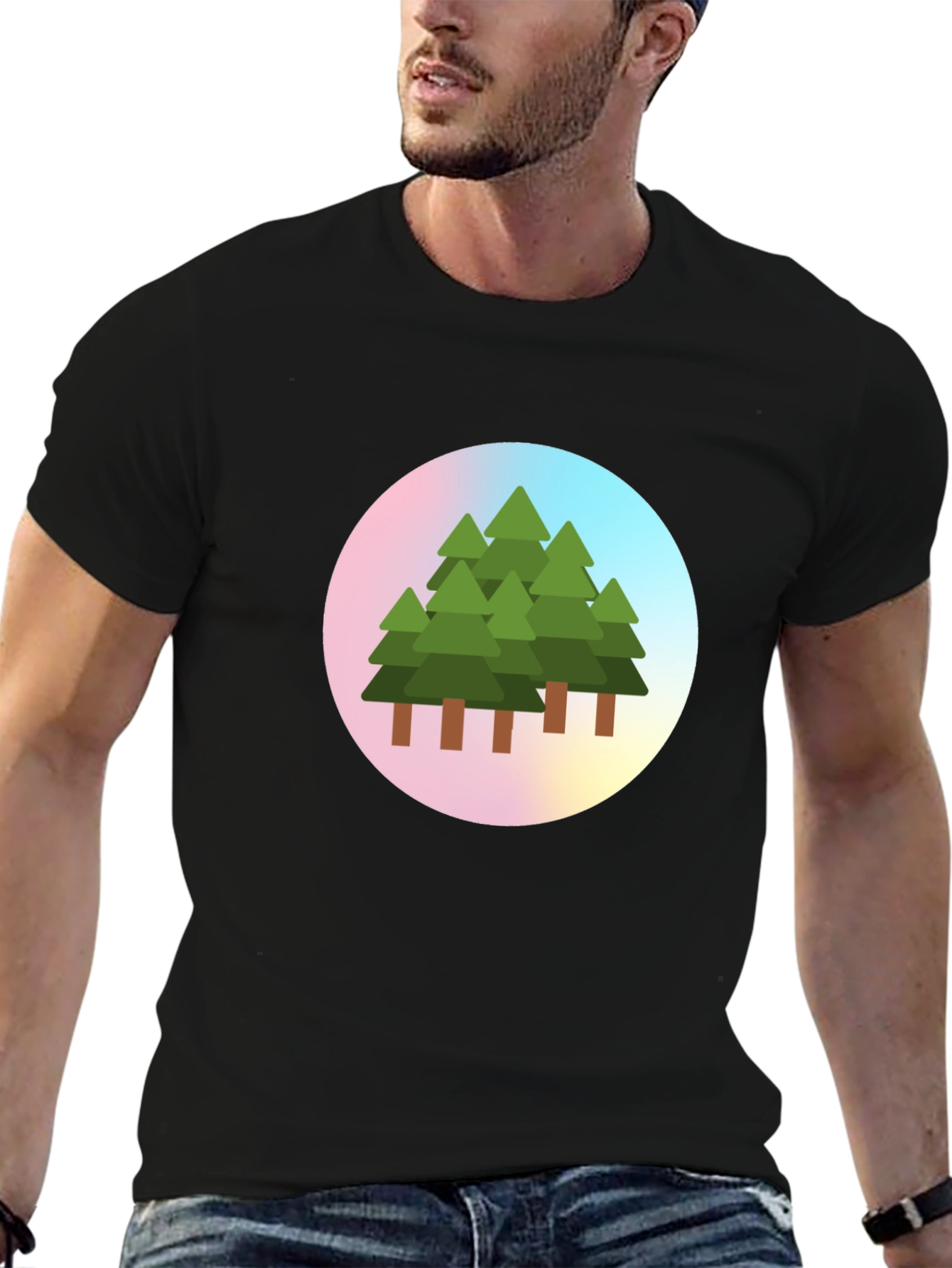 Nature Trees Graphic Print T-Shirt