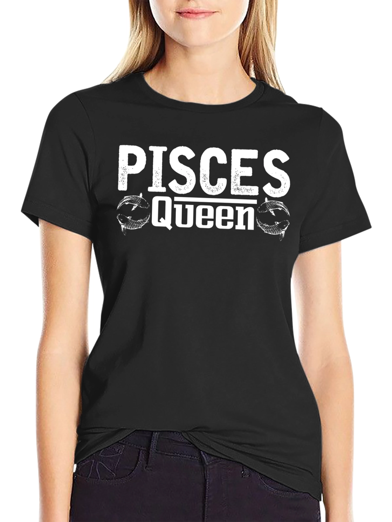 Pisces Queen Black T-Shirt