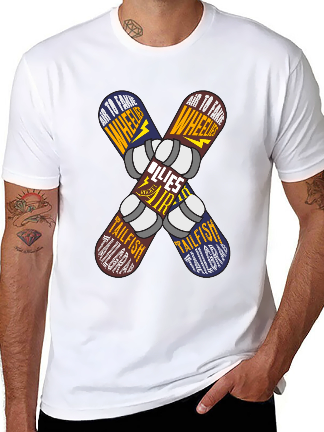Skateboard Trick List Graphic Tee