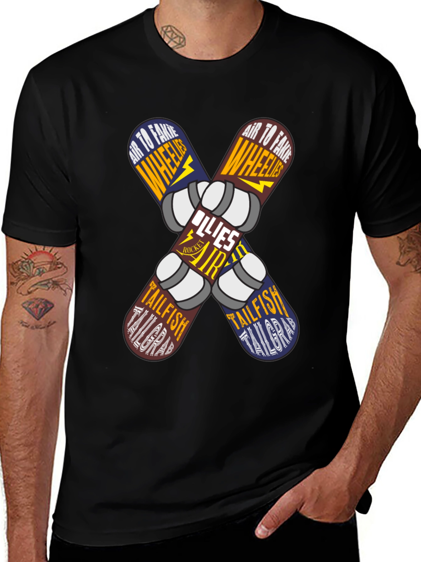 Skateboard Trick List Graphic Tee