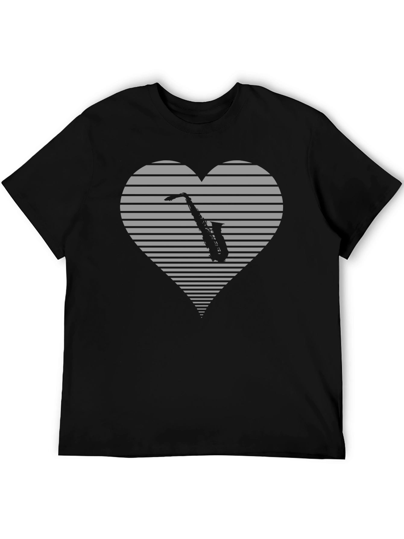 Saxophone Heart T-Shirt - Music Lover Tee