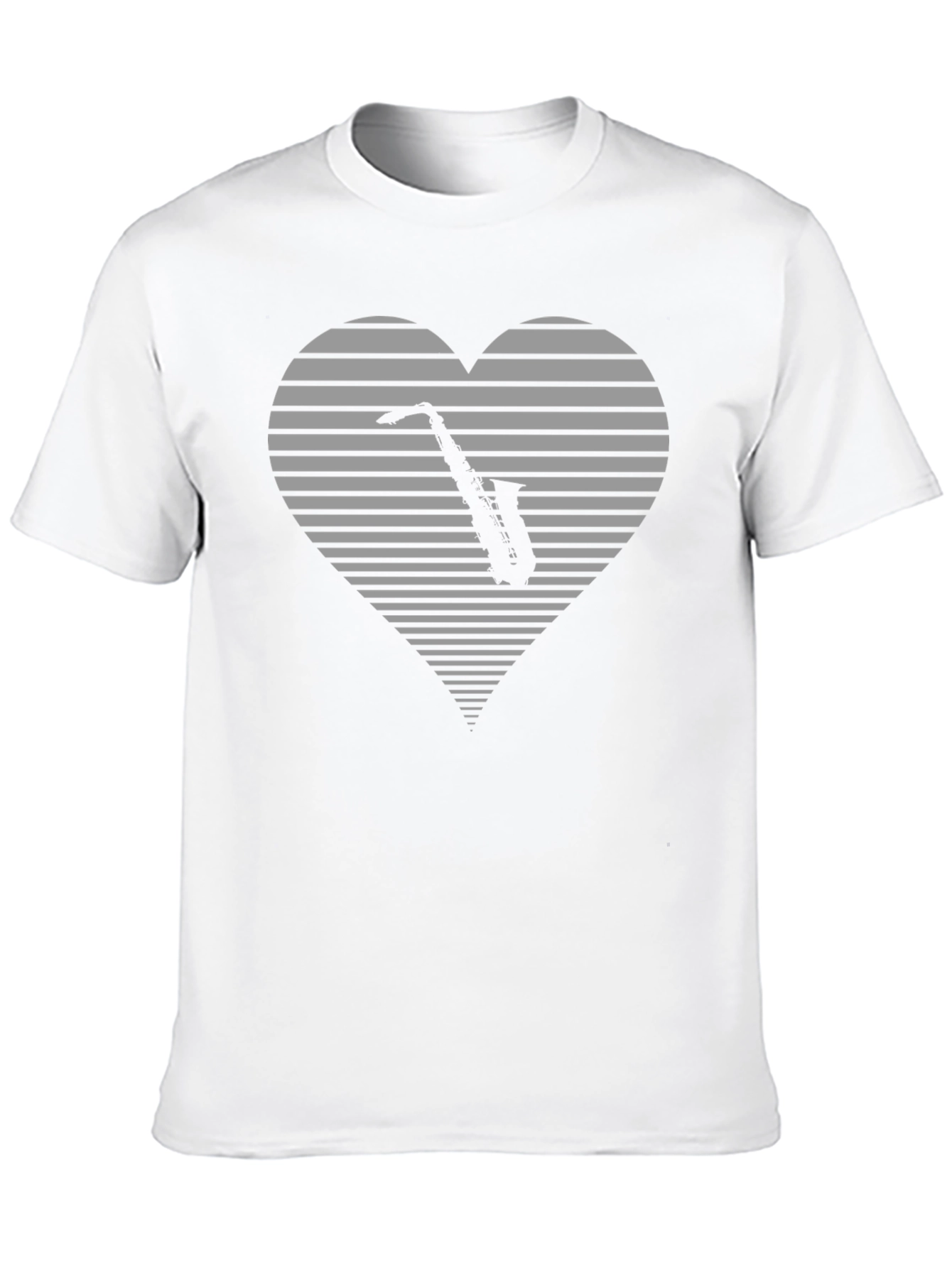 Saxophone Heart T-Shirt - Music Lover Tee