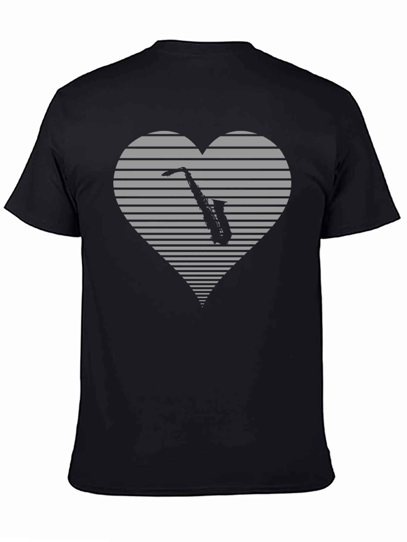 Saxophone Heart T-Shirt - Music Lover Tee