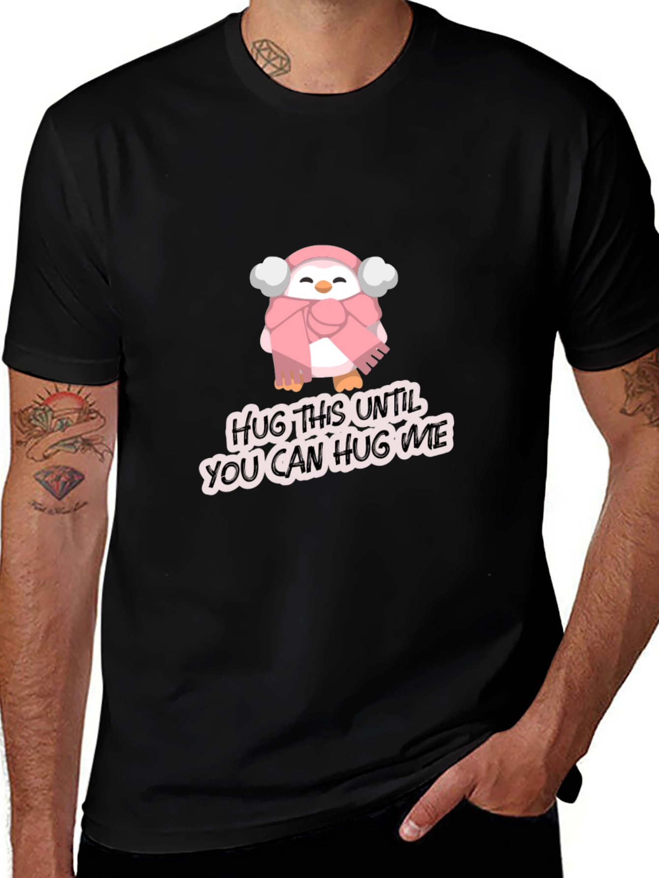 Cute Penguin Hug T-Shirt