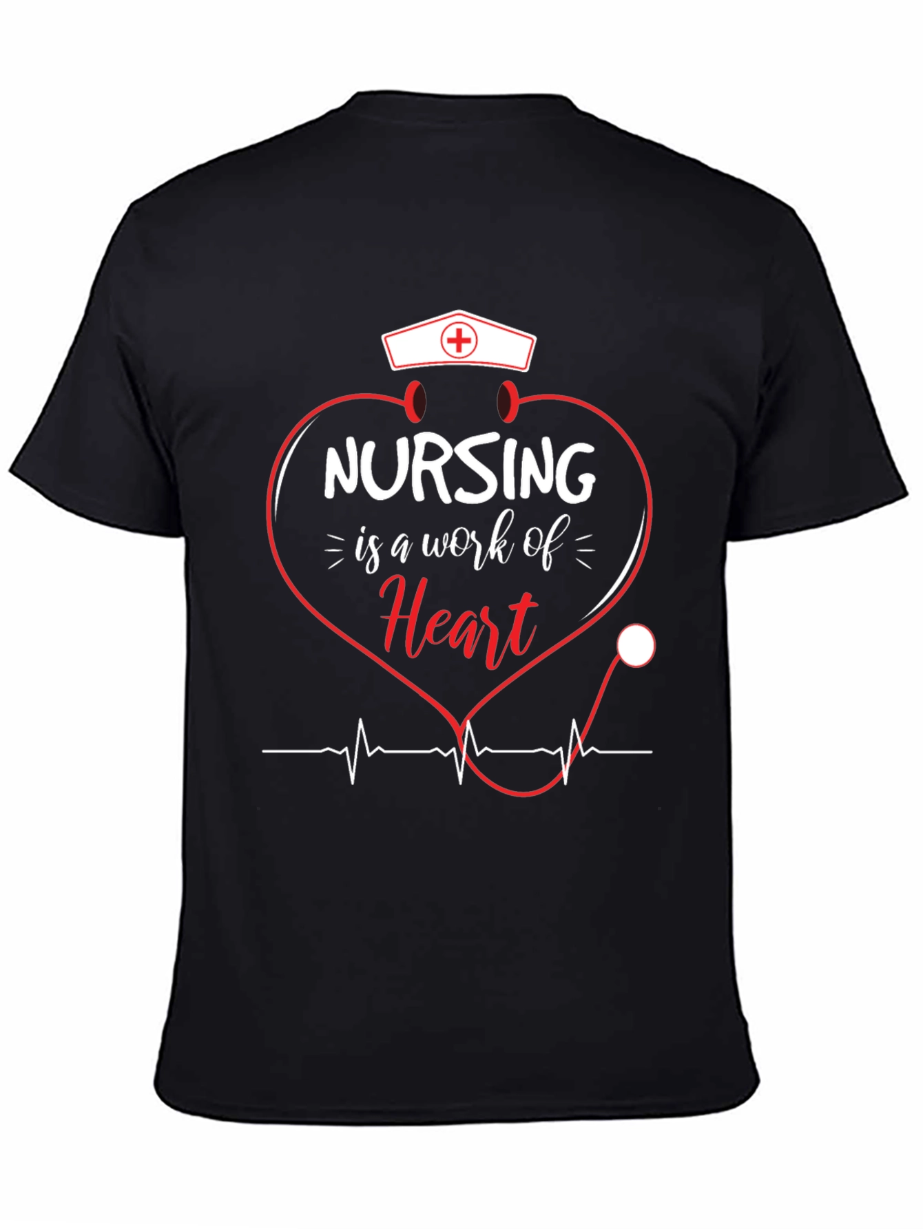 Nursing is a Work of Heart Graphic T-Shirt