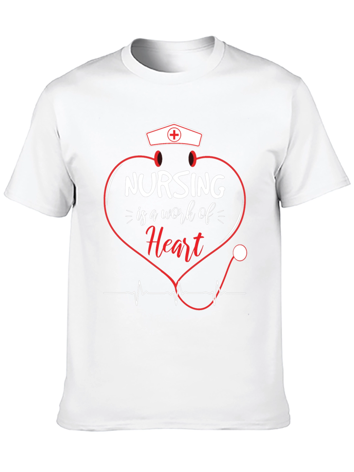 Nursing is a Work of Heart Graphic T-Shirt