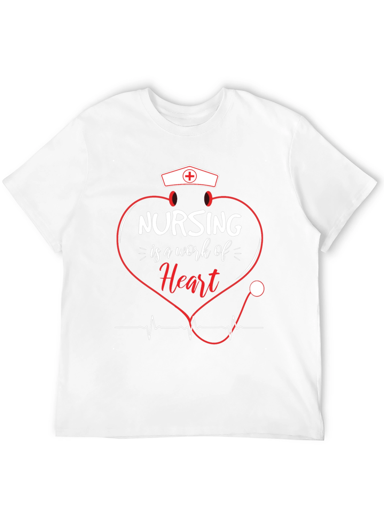 Nursing is a Work of Heart Graphic T-Shirt