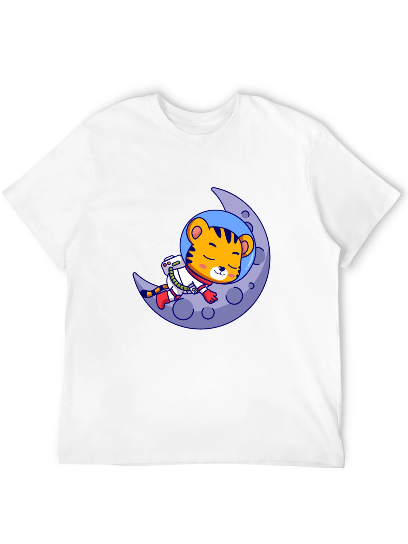 Tiger Astronaut Moon Graphic Tee - Black