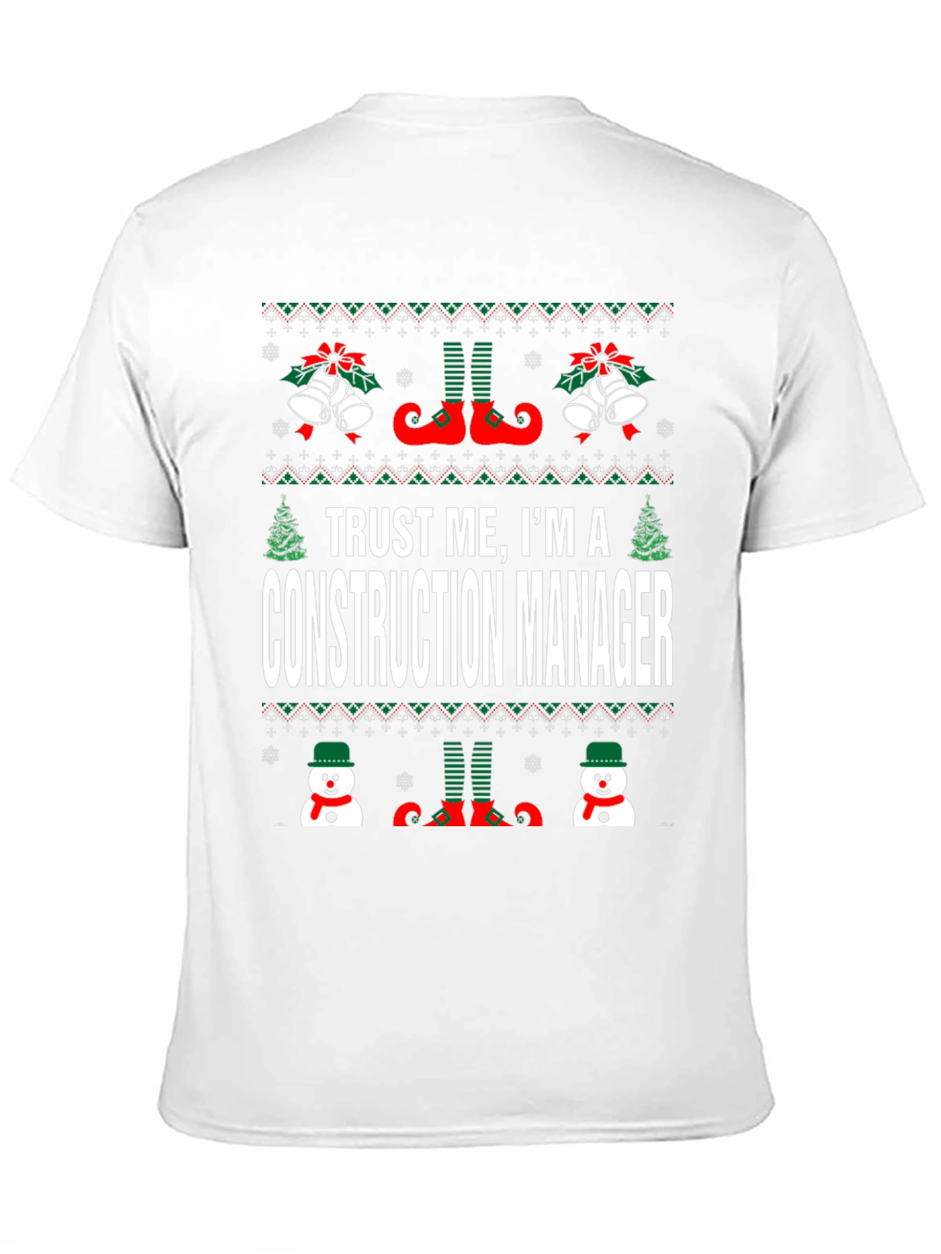 Construction Manager Ugly Christmas Sweater T-Shirt
