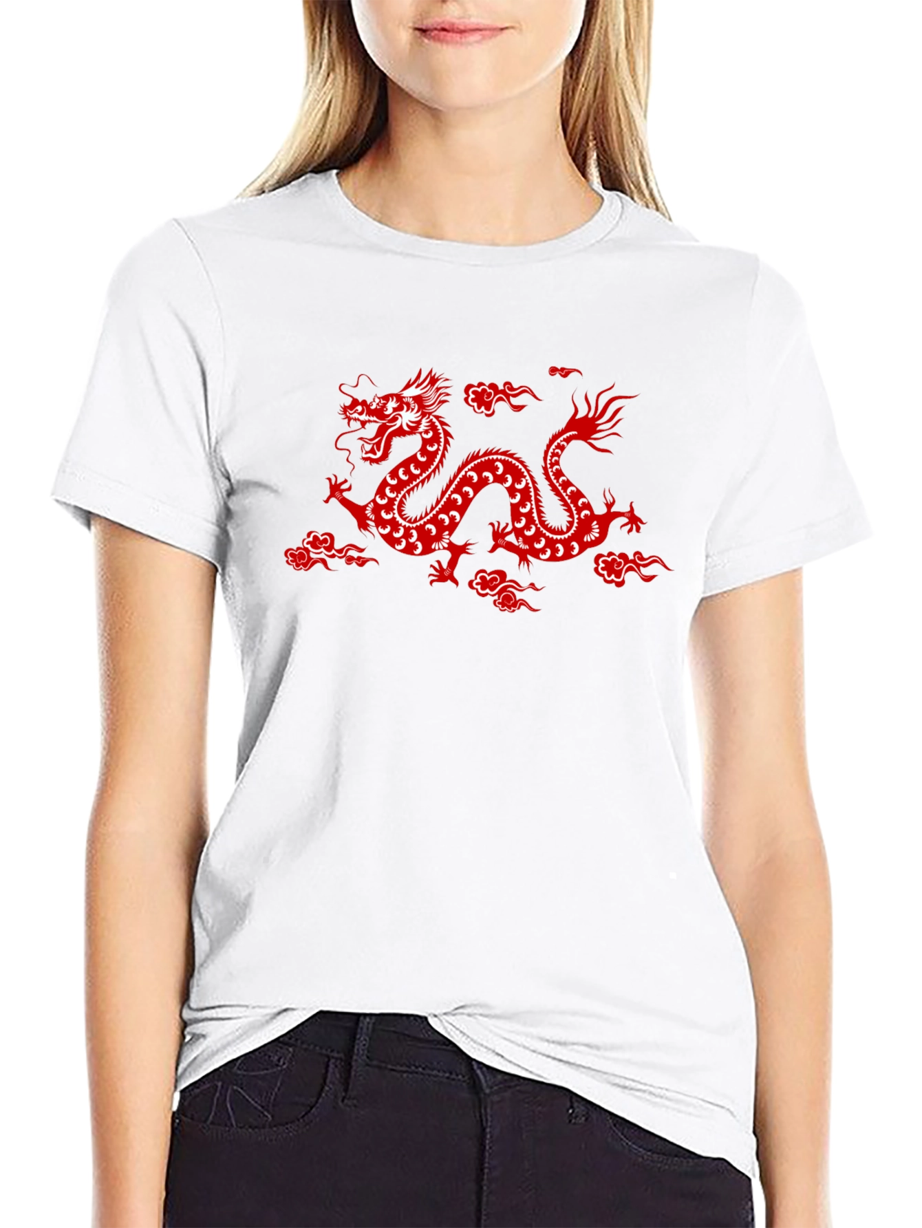 Dragon Graphic Tee - Black Cotton Comfort Fit