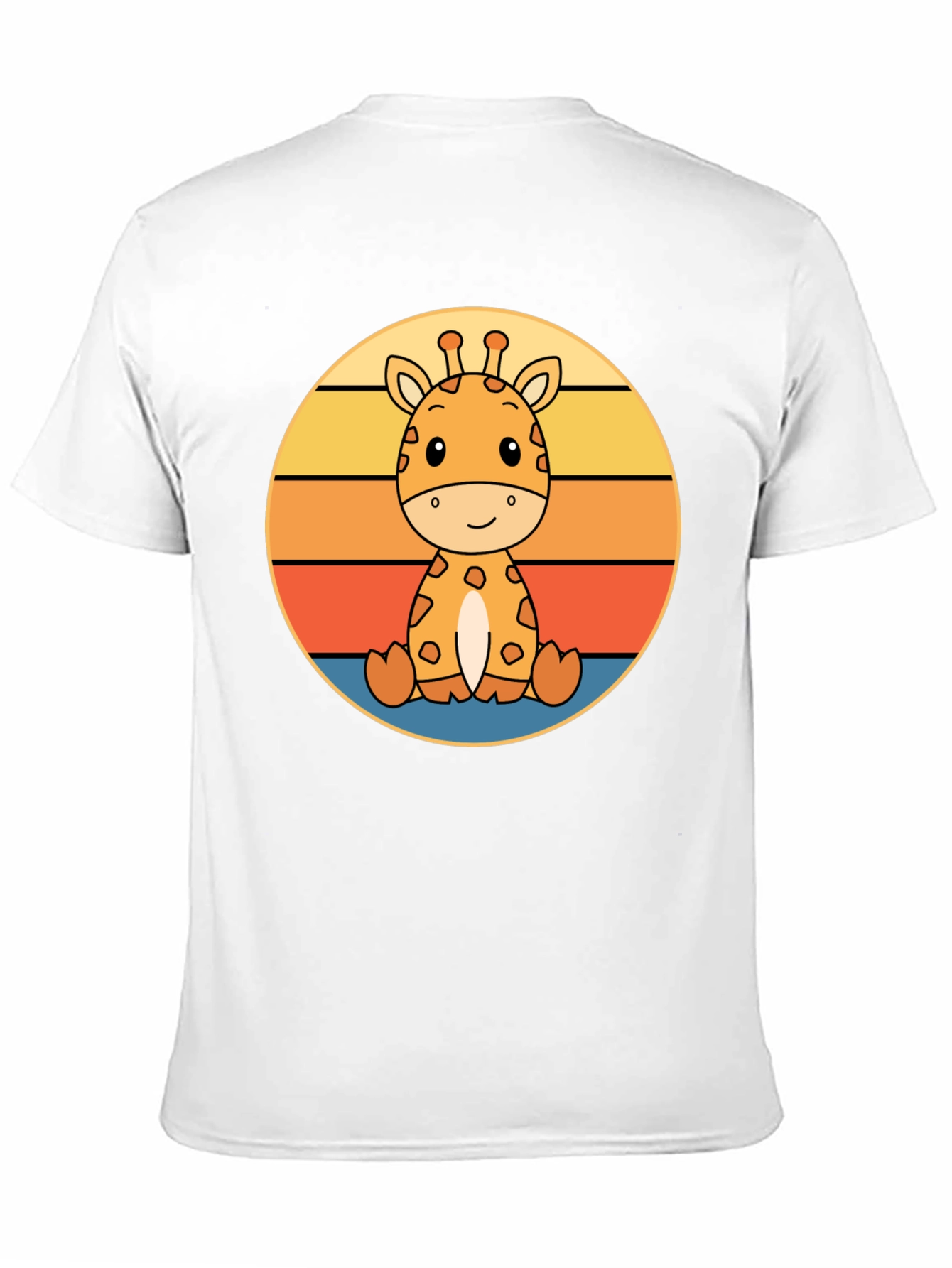 Cute Giraffe Sunset Graphic T-Shirt