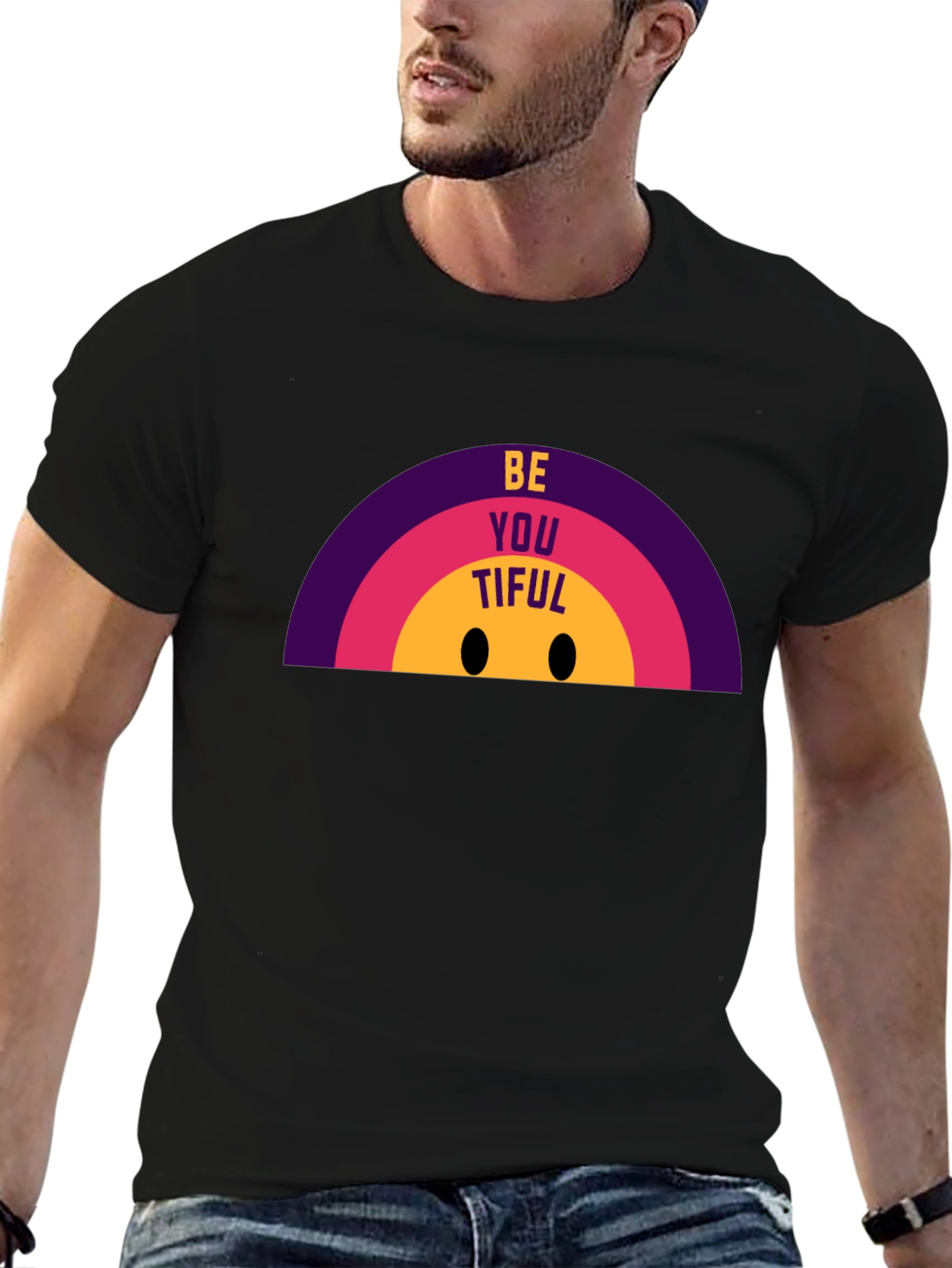 BeYOUtiful Graphic Tee - Black Casual T-Shirt