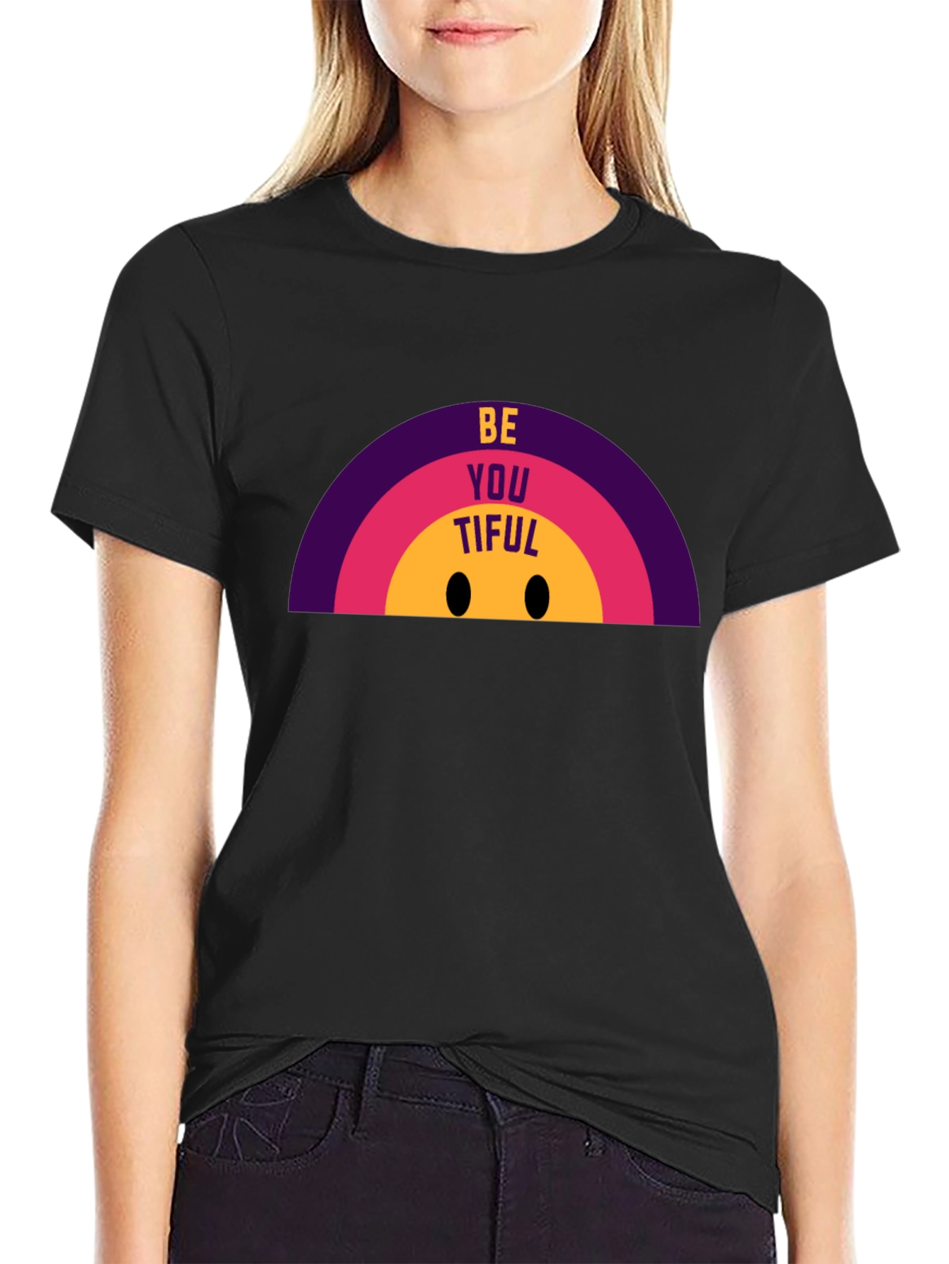 BeYOUtiful Graphic Tee - Black Casual T-Shirt