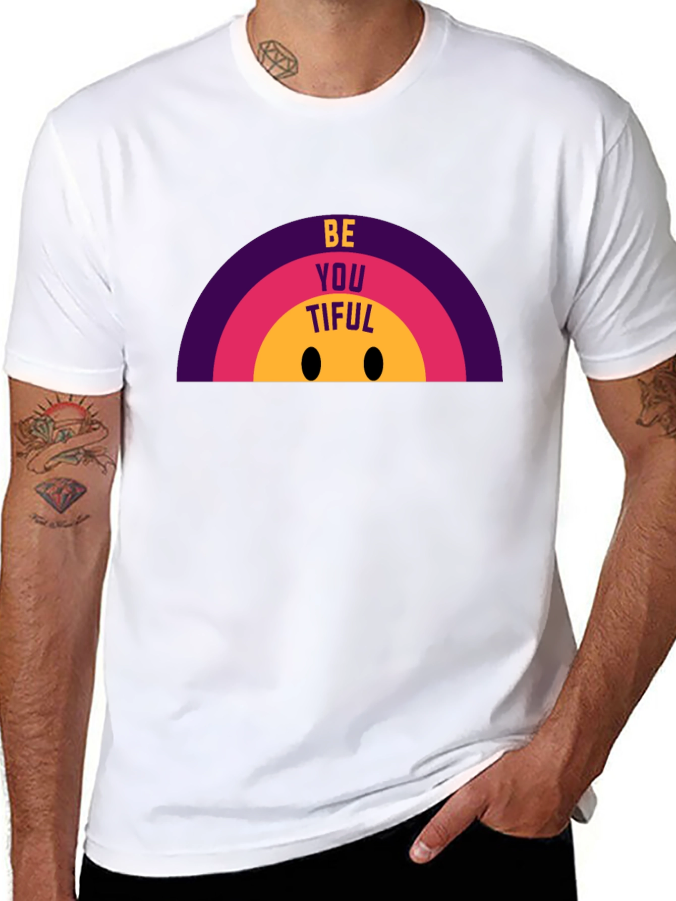 BeYOUtiful Graphic Tee - Black Casual T-Shirt