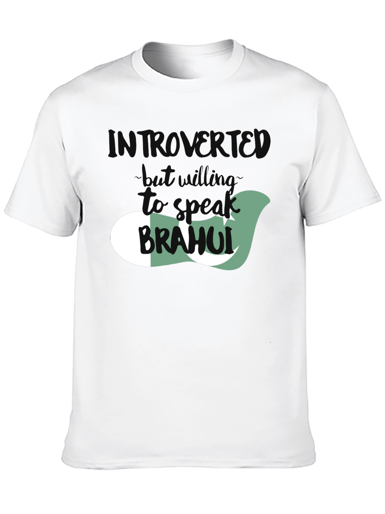Introvert T-Shirt with Pakistan Flag Design