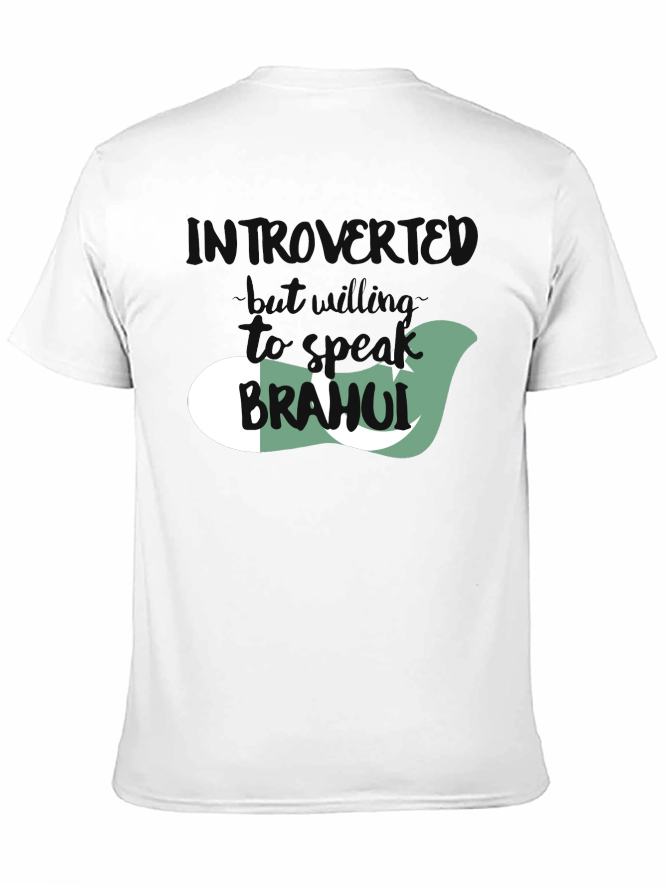 Introvert T-Shirt with Pakistan Flag Design
