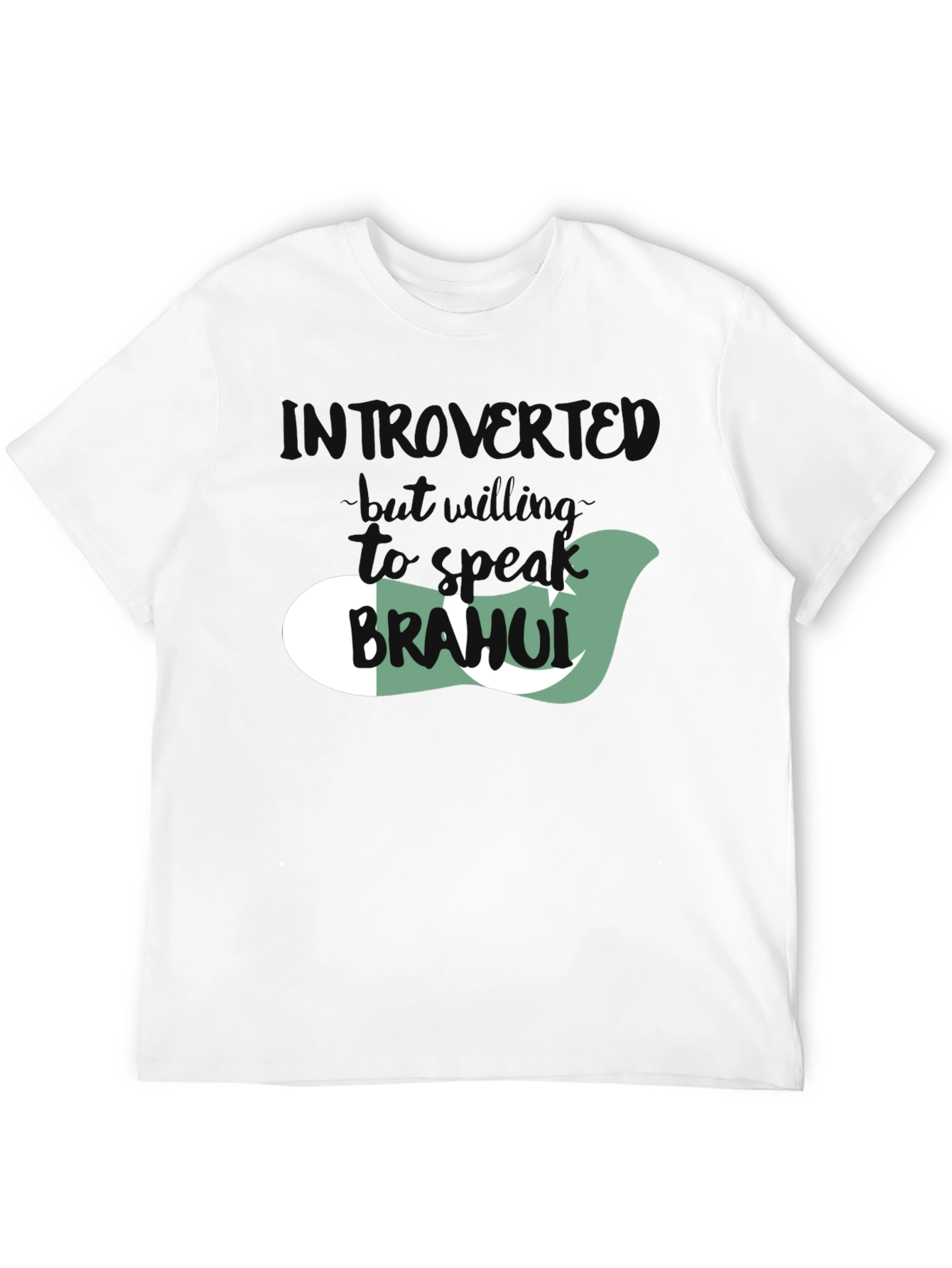 Introvert T-Shirt with Pakistan Flag Design