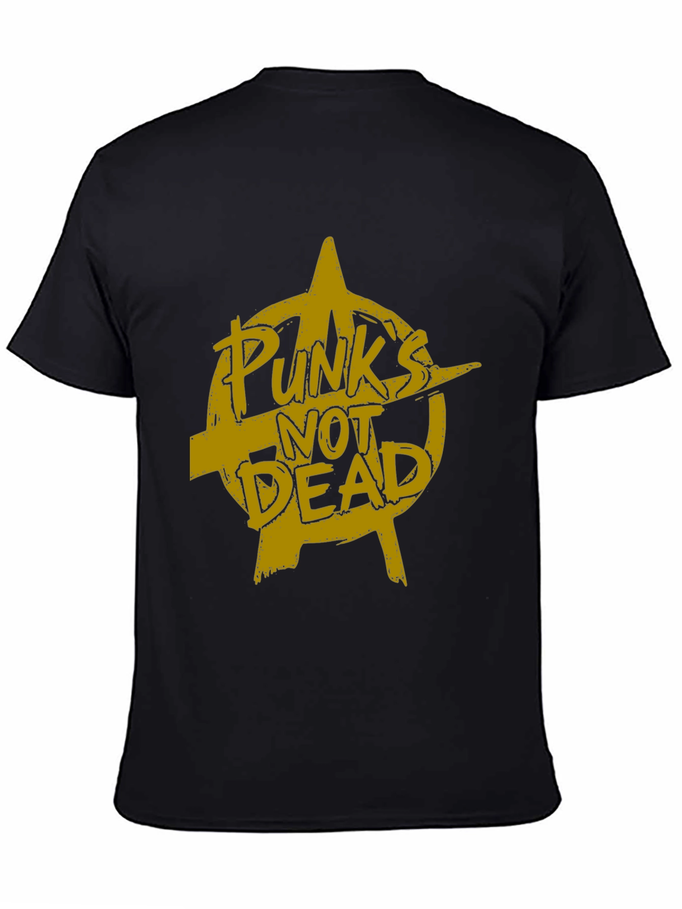 Punks Not Dead Graphic Tee - Black Cotton T-Shirt