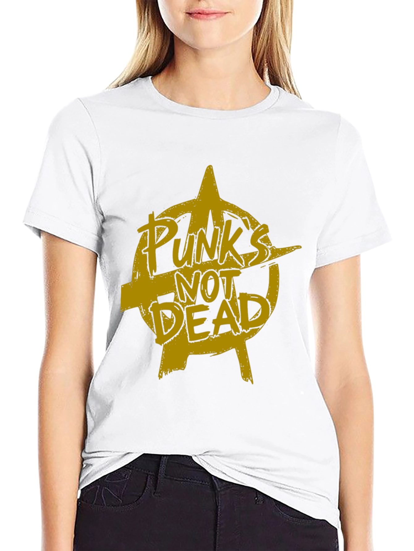 Punks Not Dead Graphic Tee - Black Cotton T-Shirt
