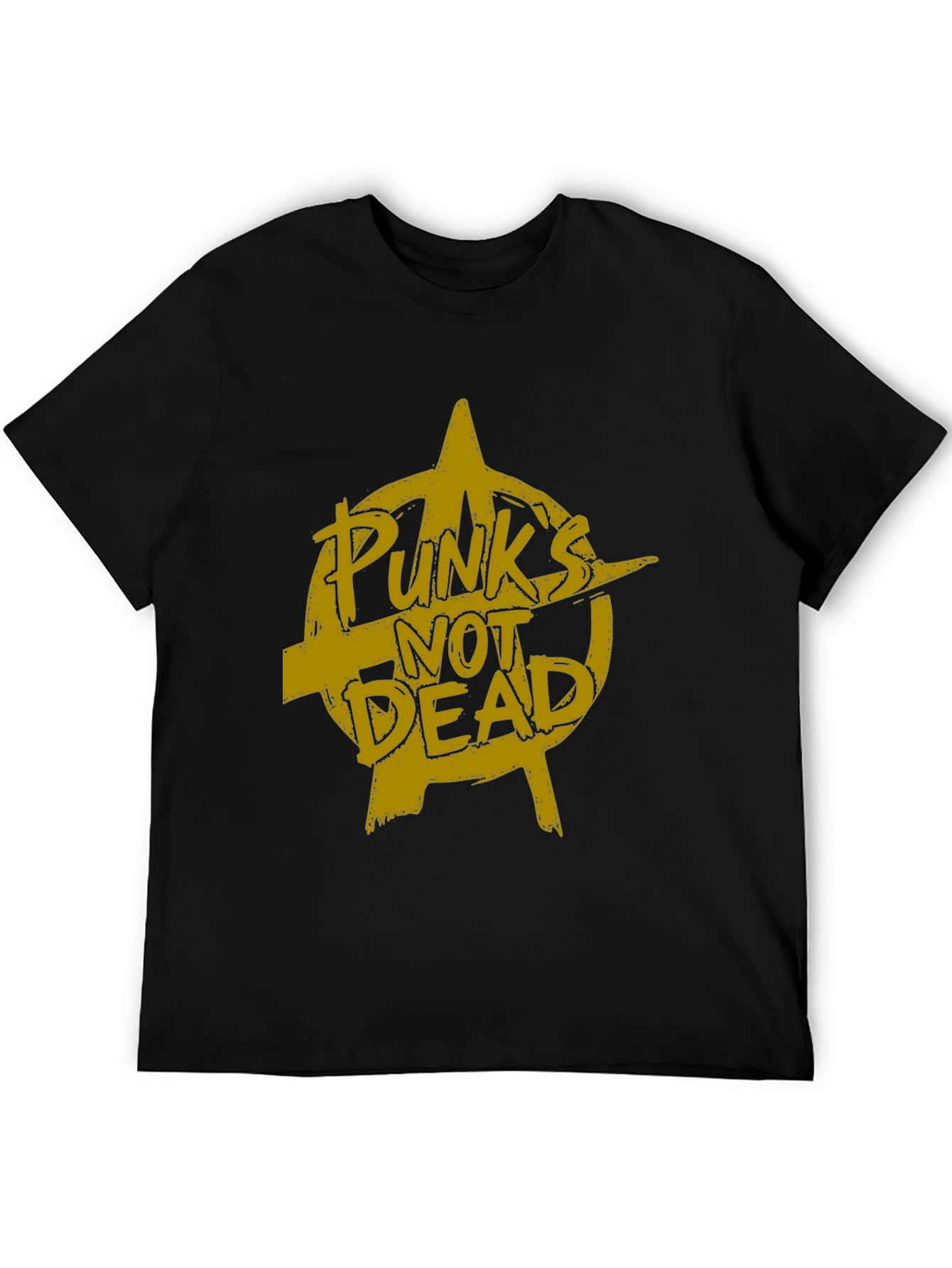 Punks Not Dead Graphic Tee - Black Cotton T-Shirt